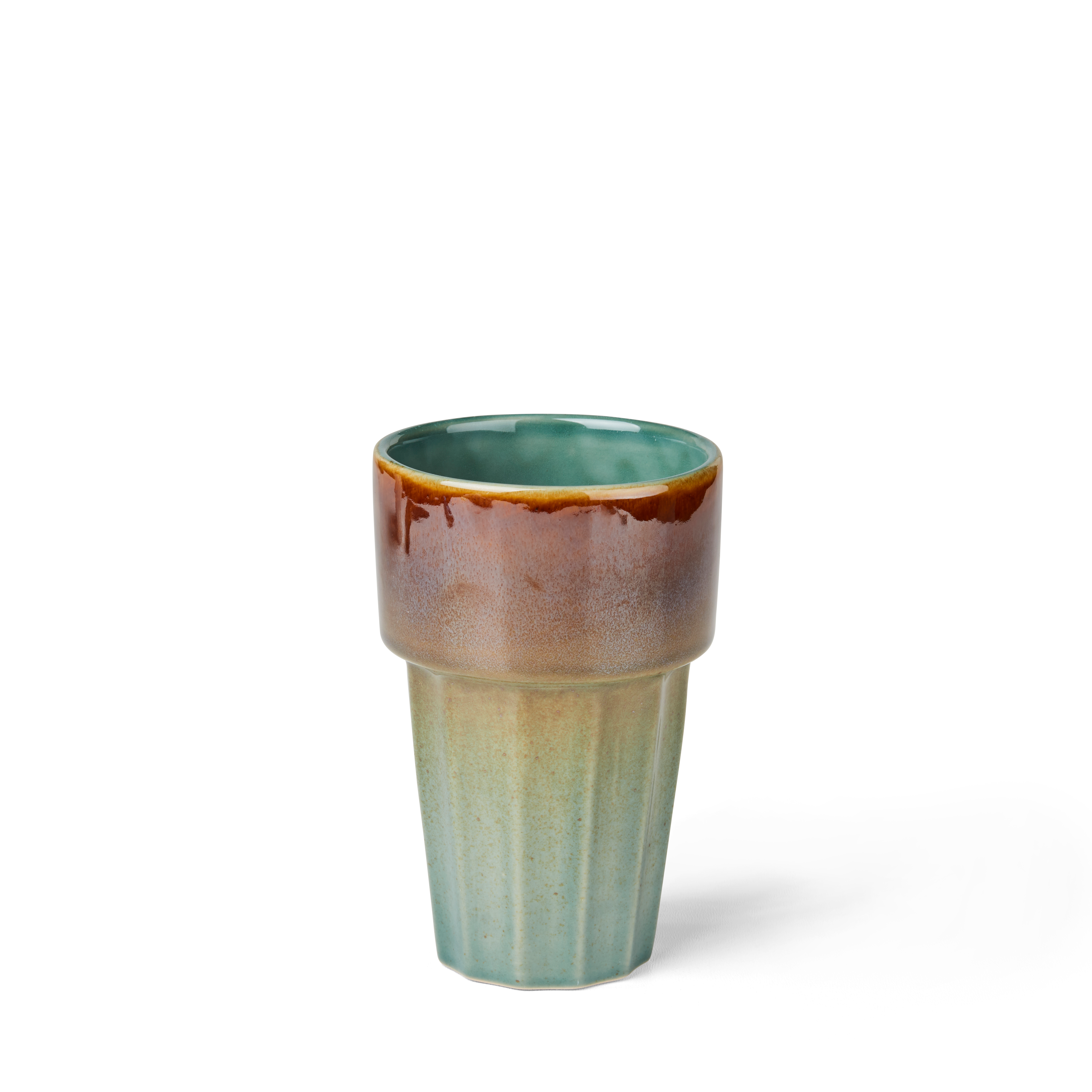 BLEND GREEN Mok 36 CL groen - set van 4 H 13,3 cm - Ø 8,6 cm
