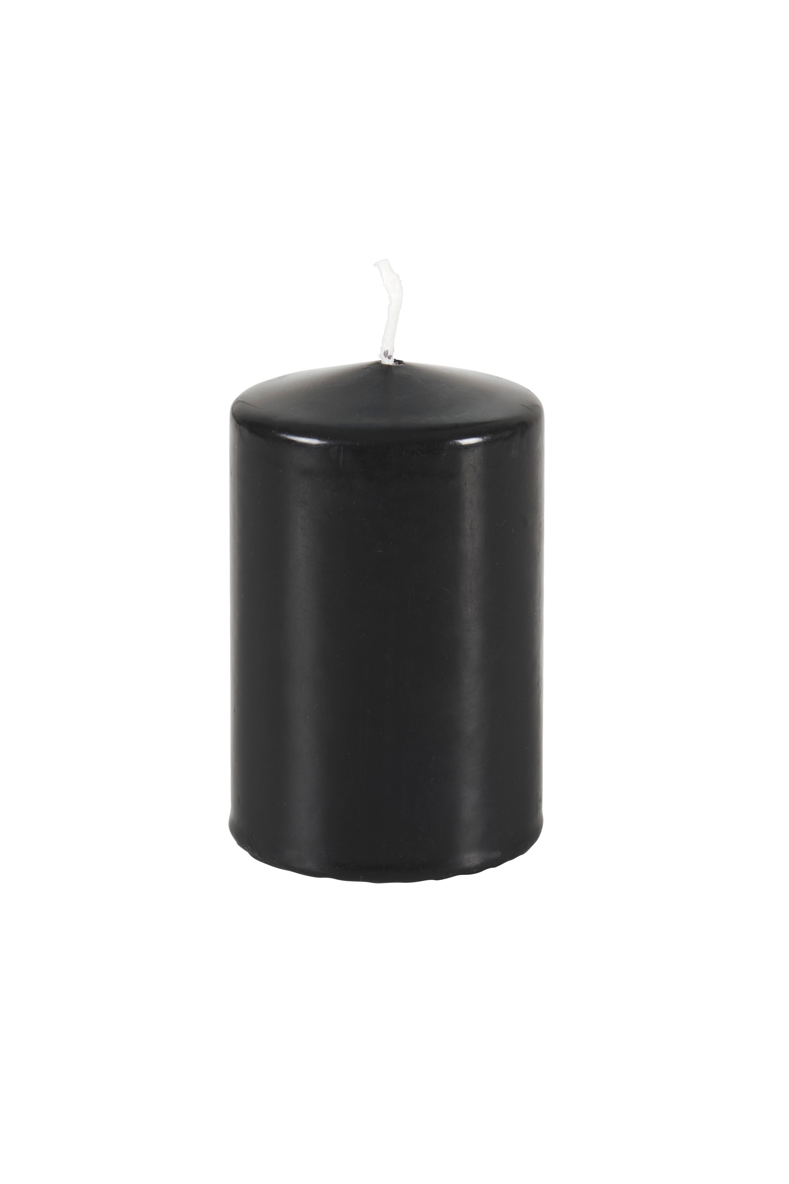 PURE Cilinderkaars zwartH 9 cm - Ø 6 cm