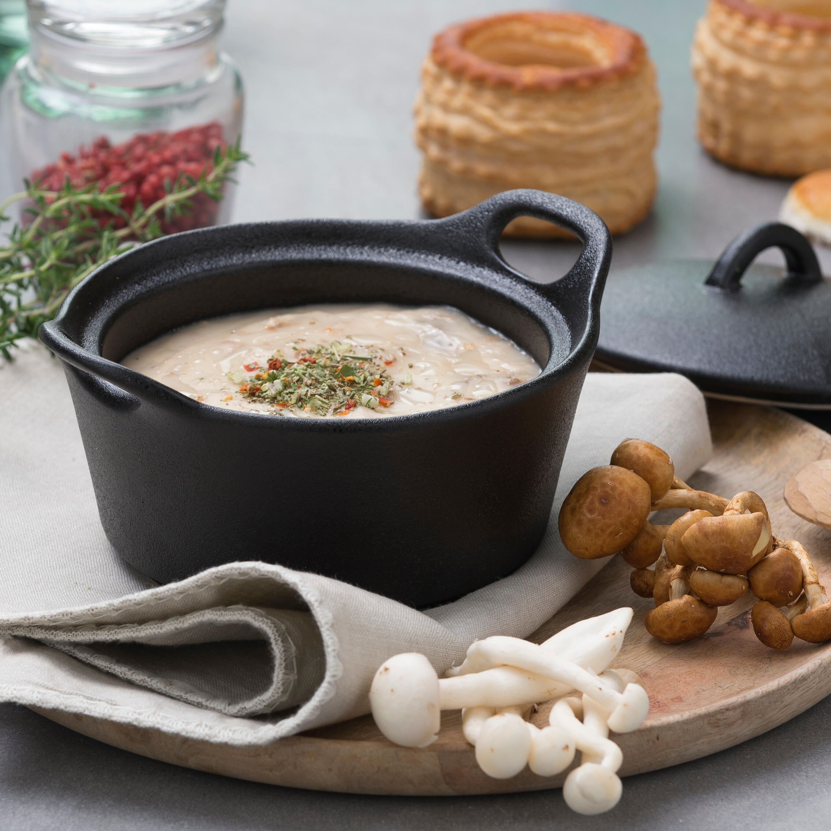 FERO Ovenpot met deksel 40 CL zwartH 6,6 cm - Ø 14 cm - CASA