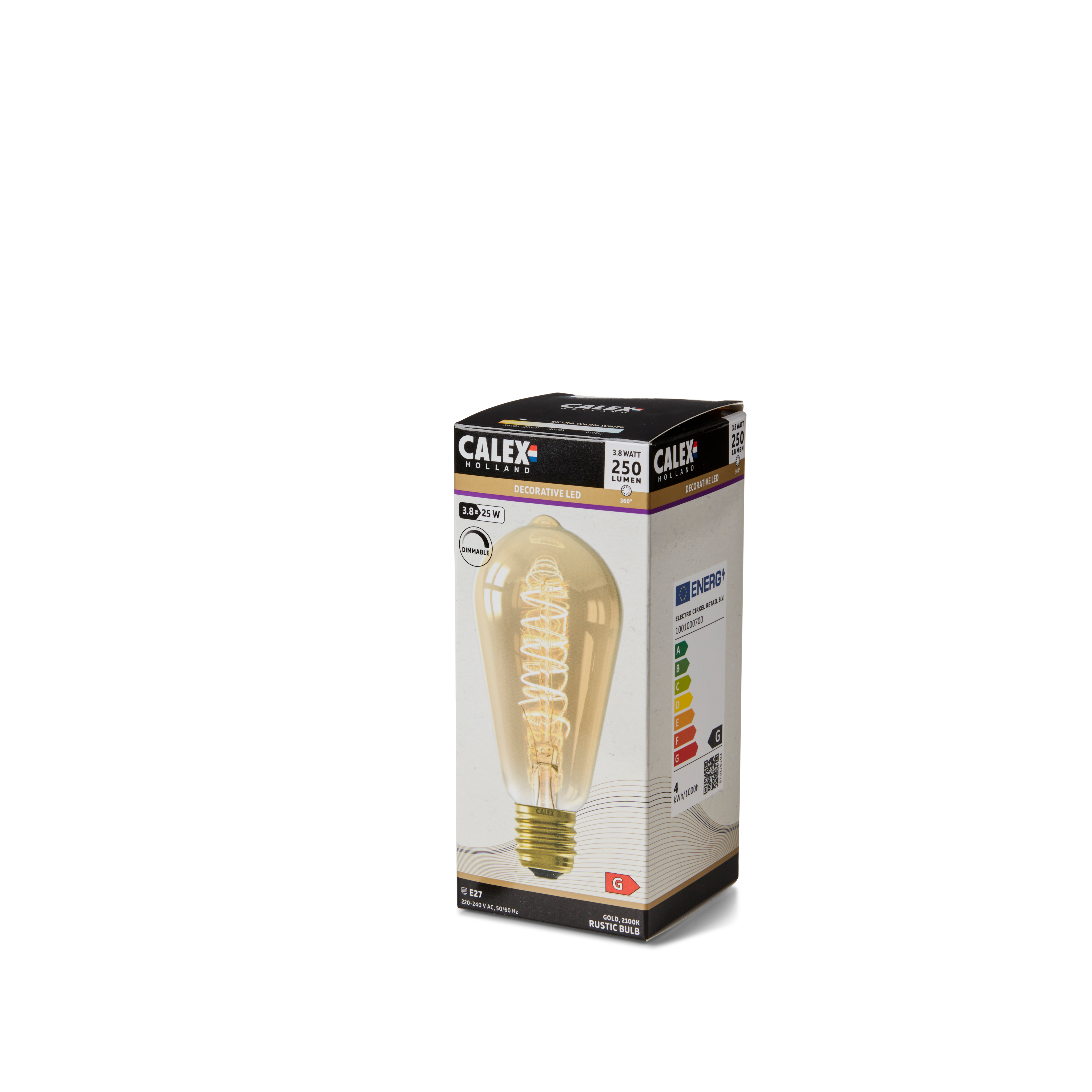 CALEX Filamentlamp E27 goudØ 6,4 cm