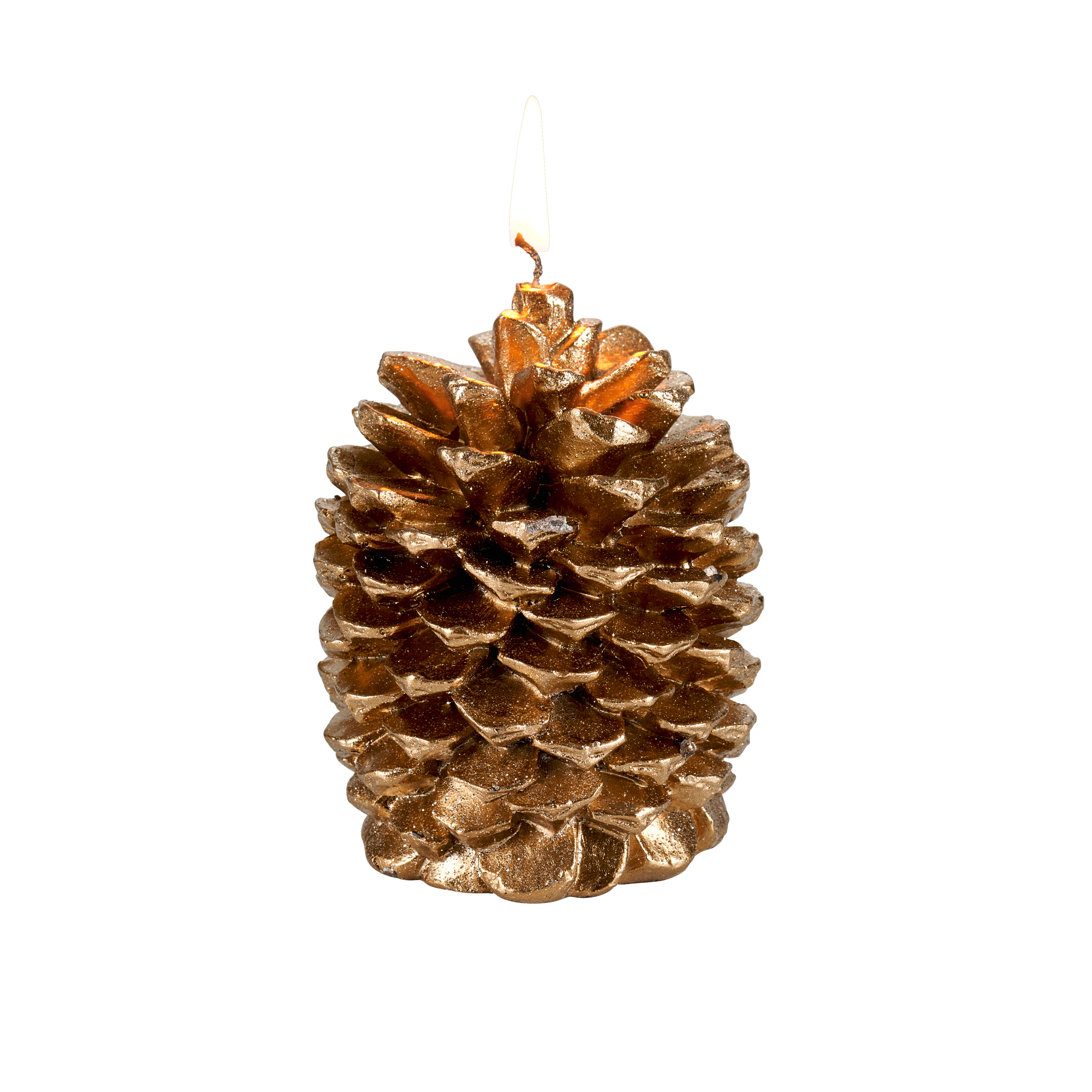 CONE Kaars goudH 9,5 cm - Ø 7 cm