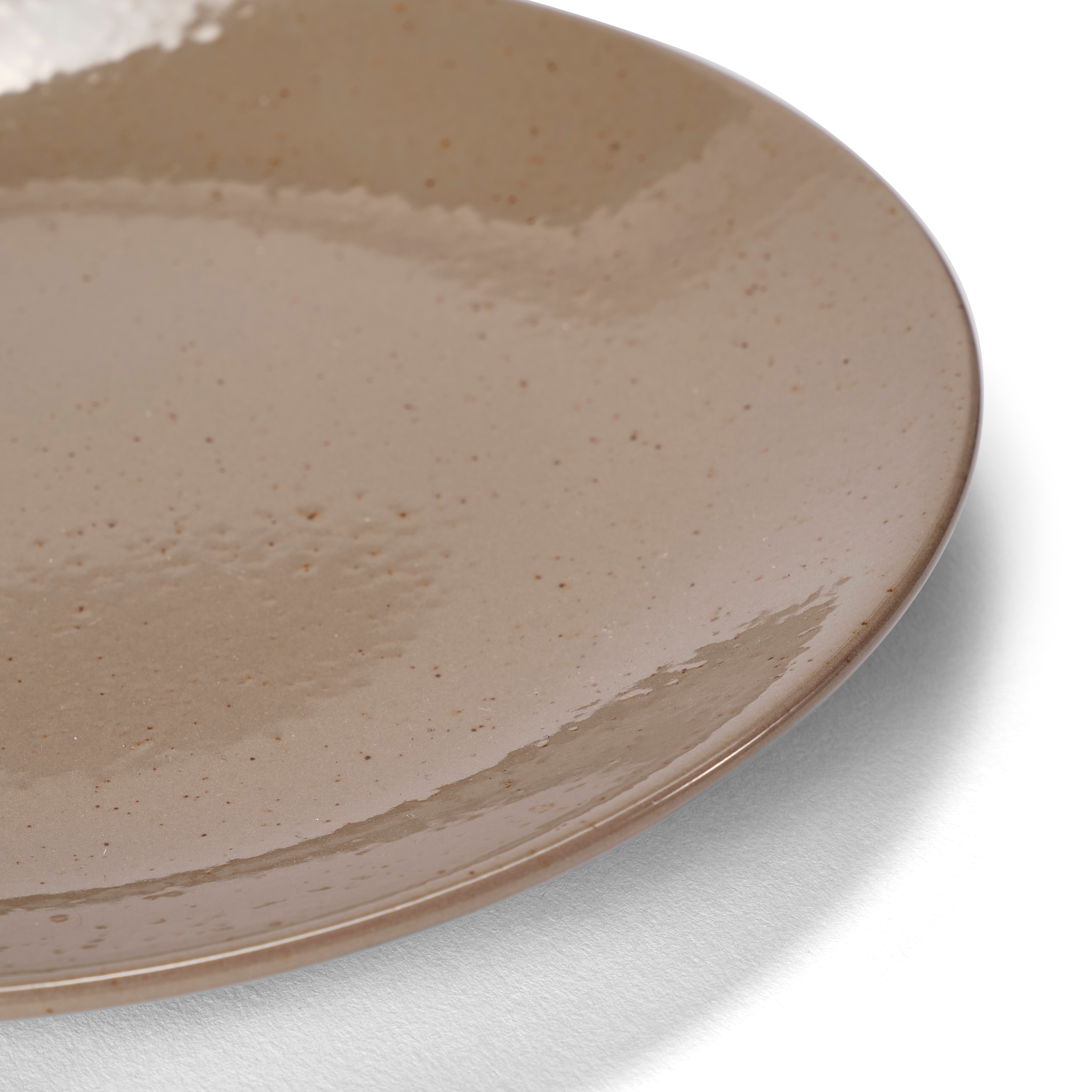 TERRA Bord taupe - set van 4 Ø 21 cm