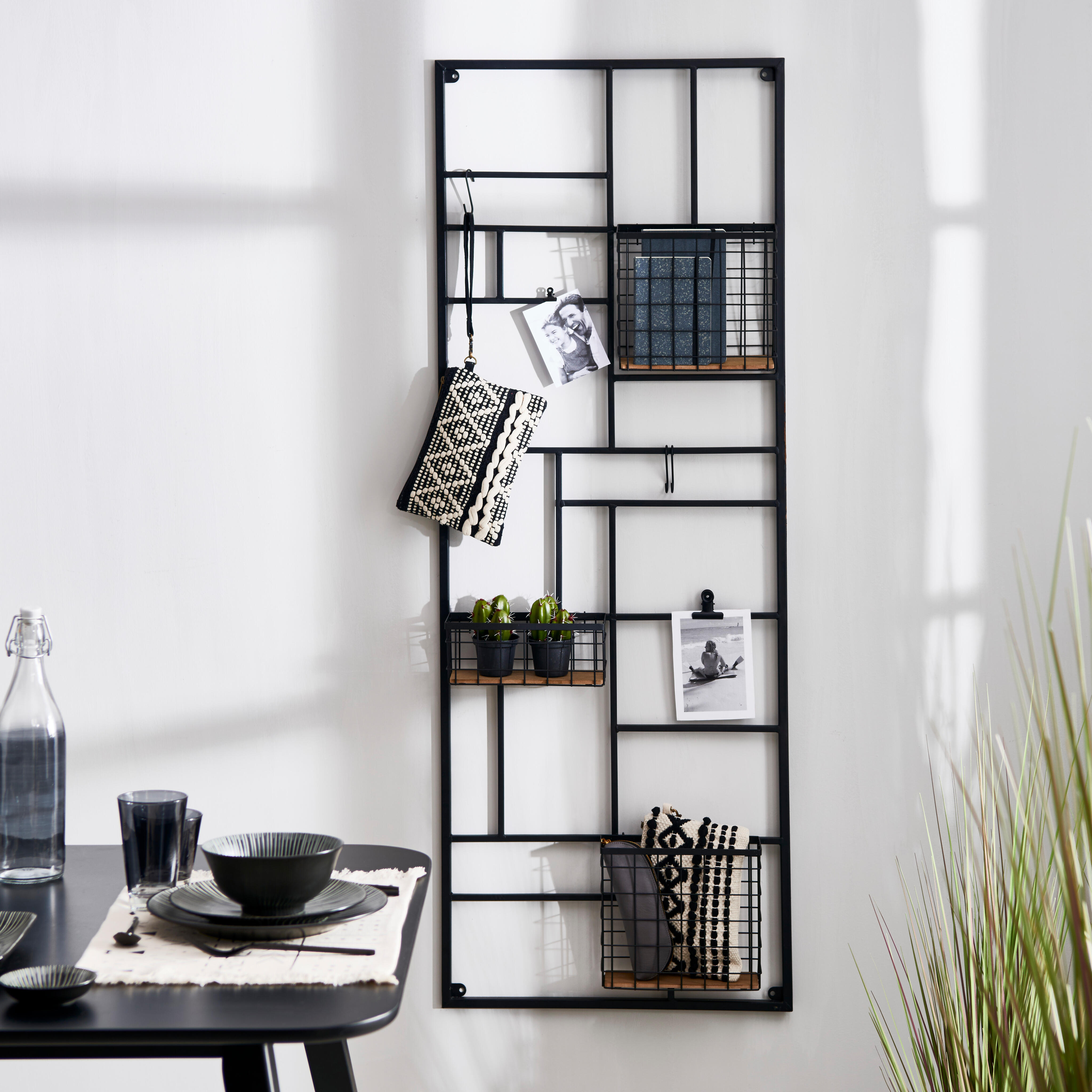 MODULAR Wandrek zwartH 150 x B 55 cm