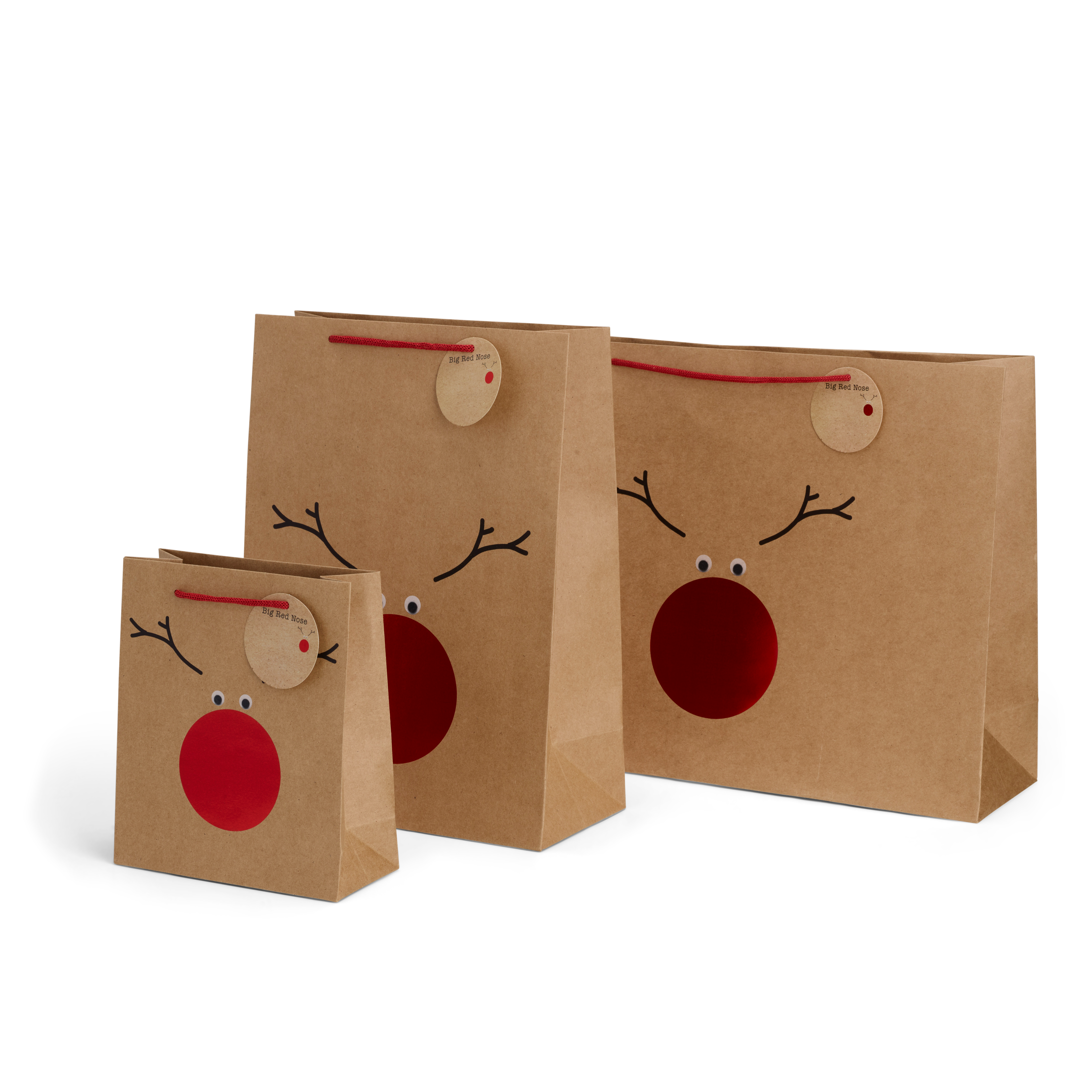 RED NOSE Cadeautas diverse kleurenH 18 x B 8 x L 21 cm