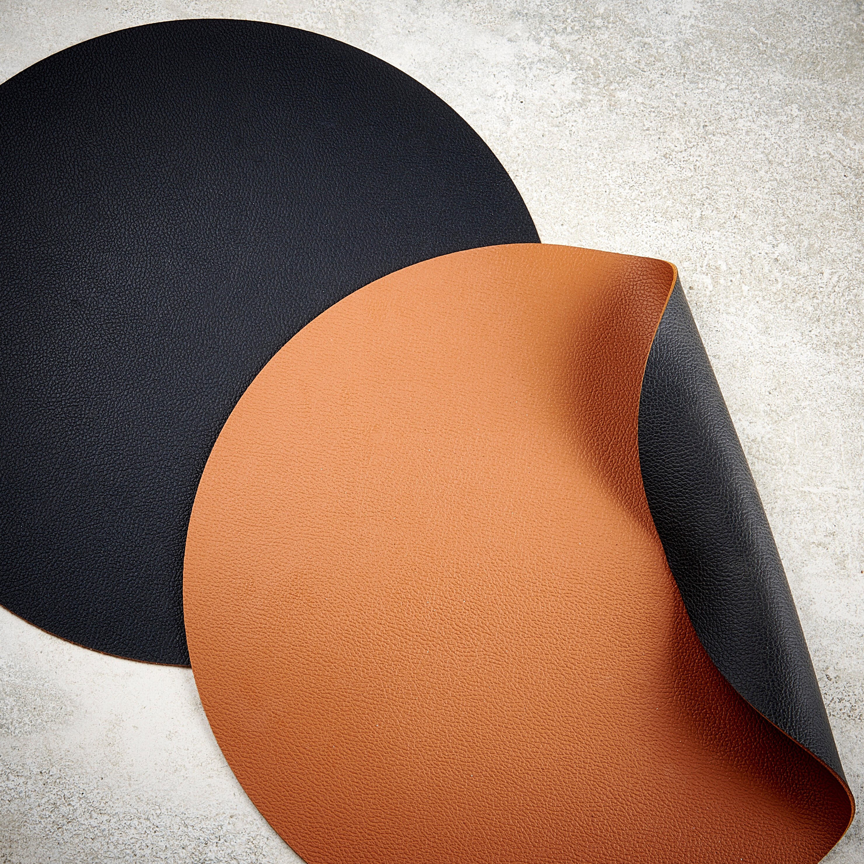 NAPPA Placemat zwart, bruinØ 38 cm