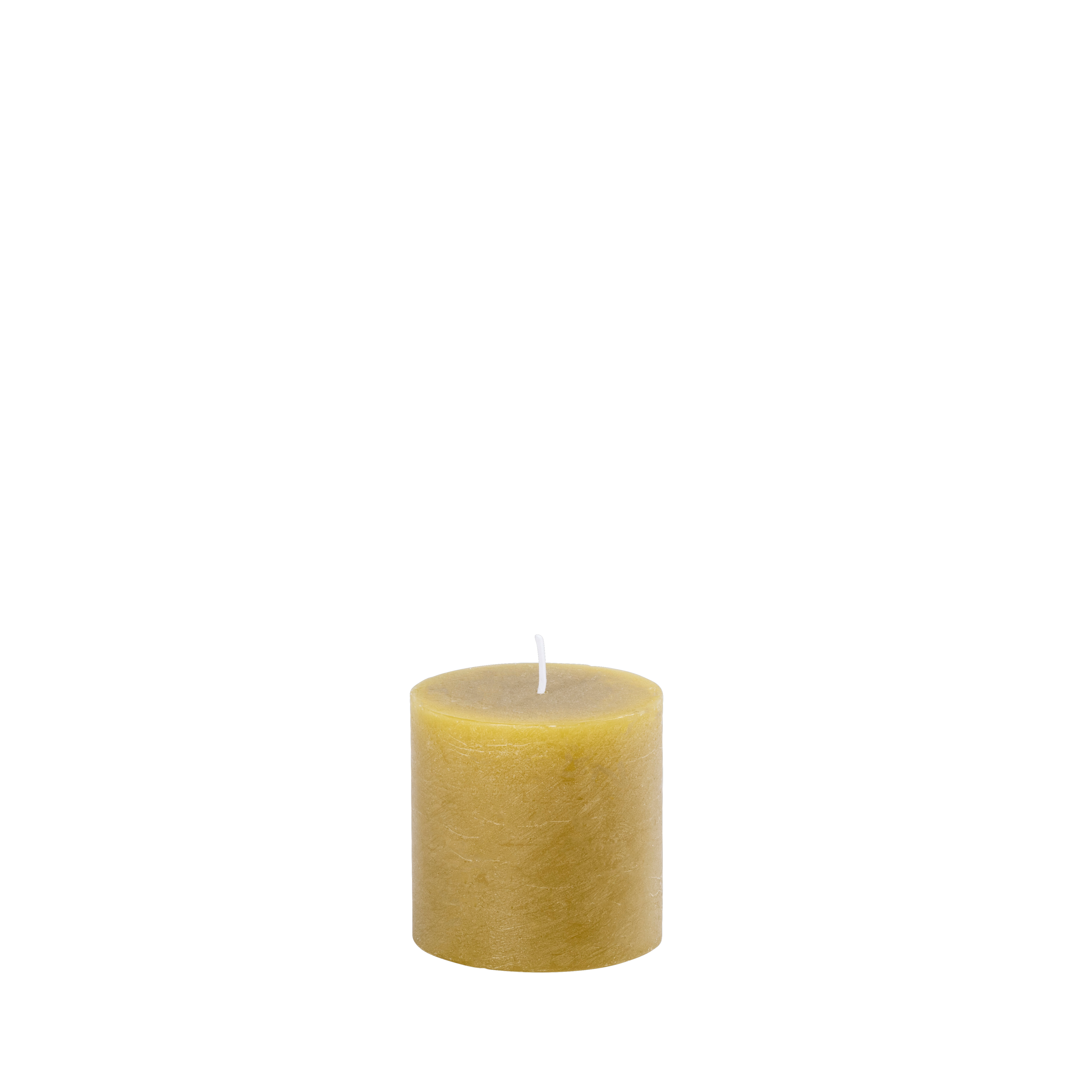 PURE RUSTIC Kaars olijfgroenH 7 cm - Ø 7 cm