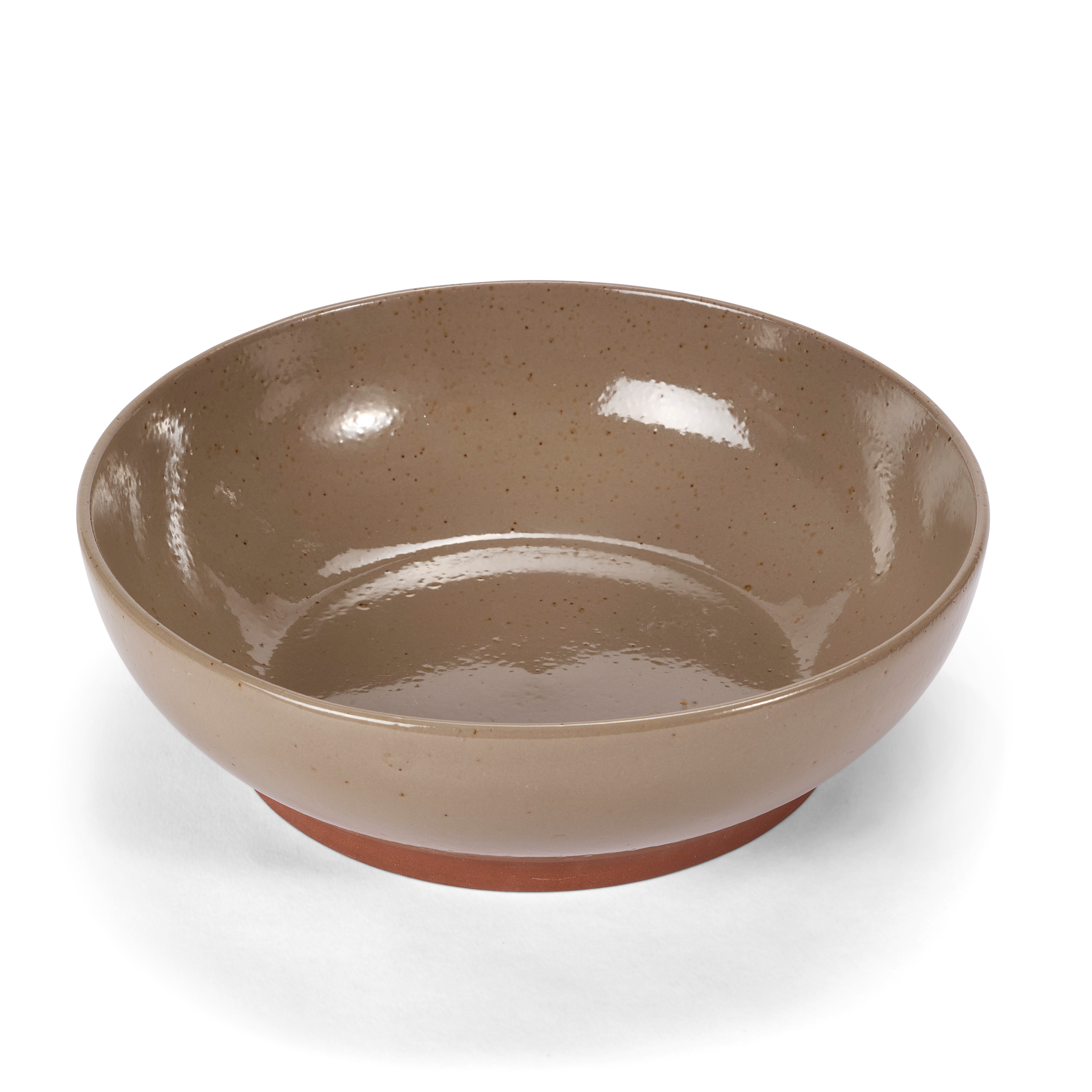 TERRA Bowl taupe - set van 4 H 7,5 cm - Ø 24,5 cm