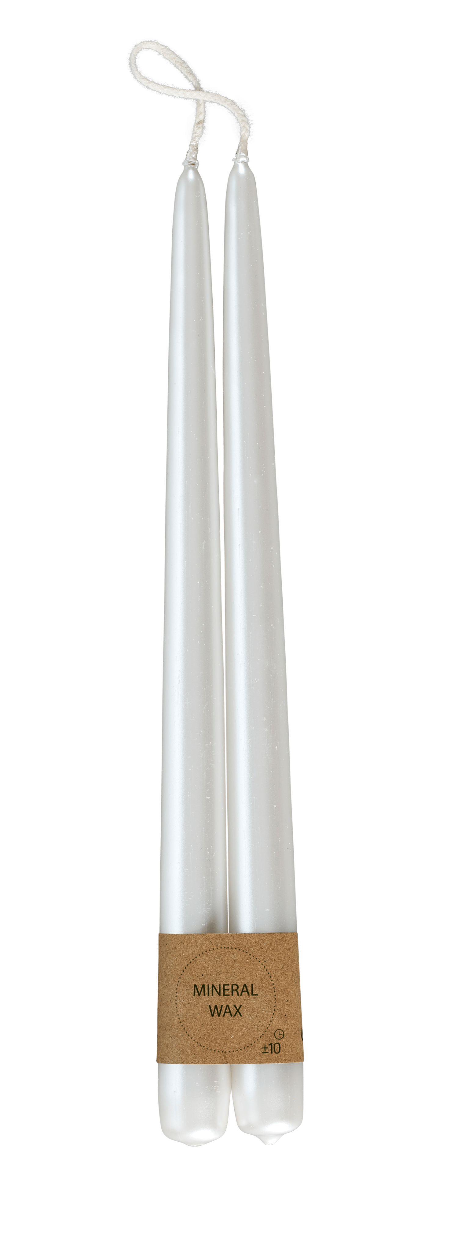 DUO Dinerkaarsen set van 2 parelmoerL 30 cm - Ø 2,2 cm