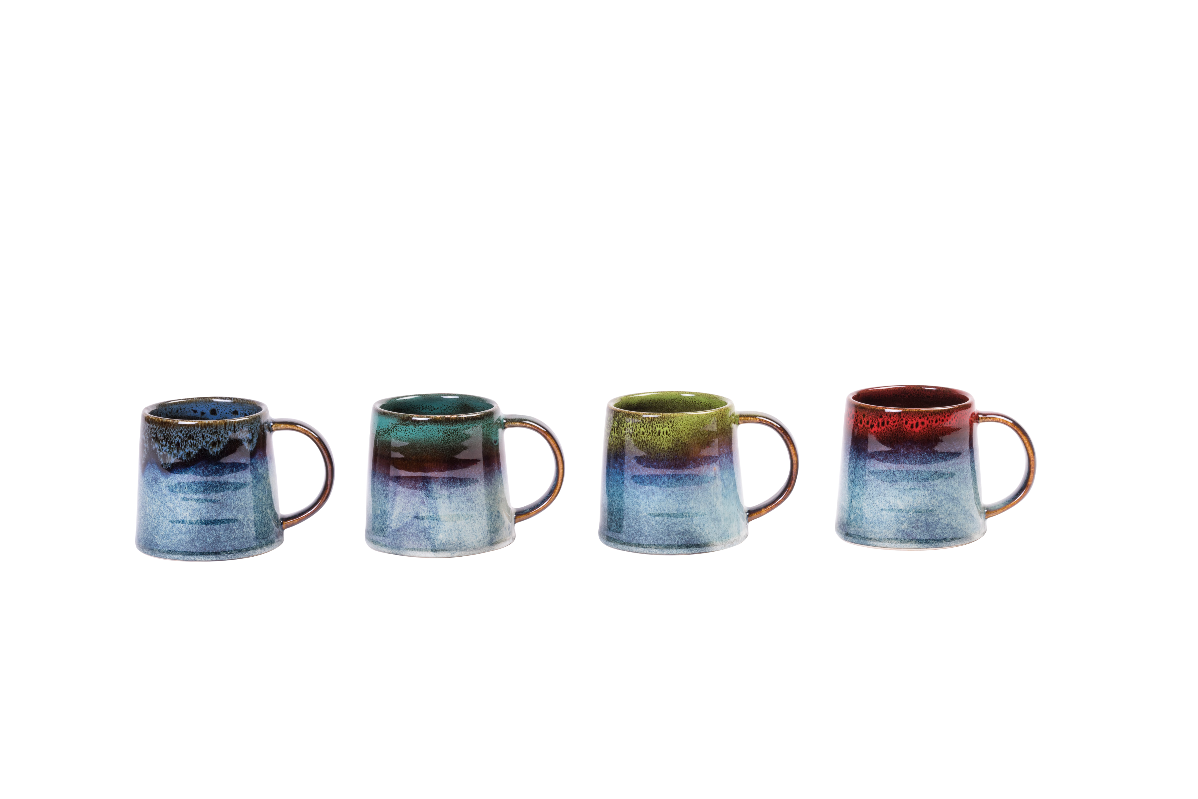 COMA TURQUOISE Mok 45 CL turkoois - set van 4 H 9,5 cm - Ø 10,5 cm