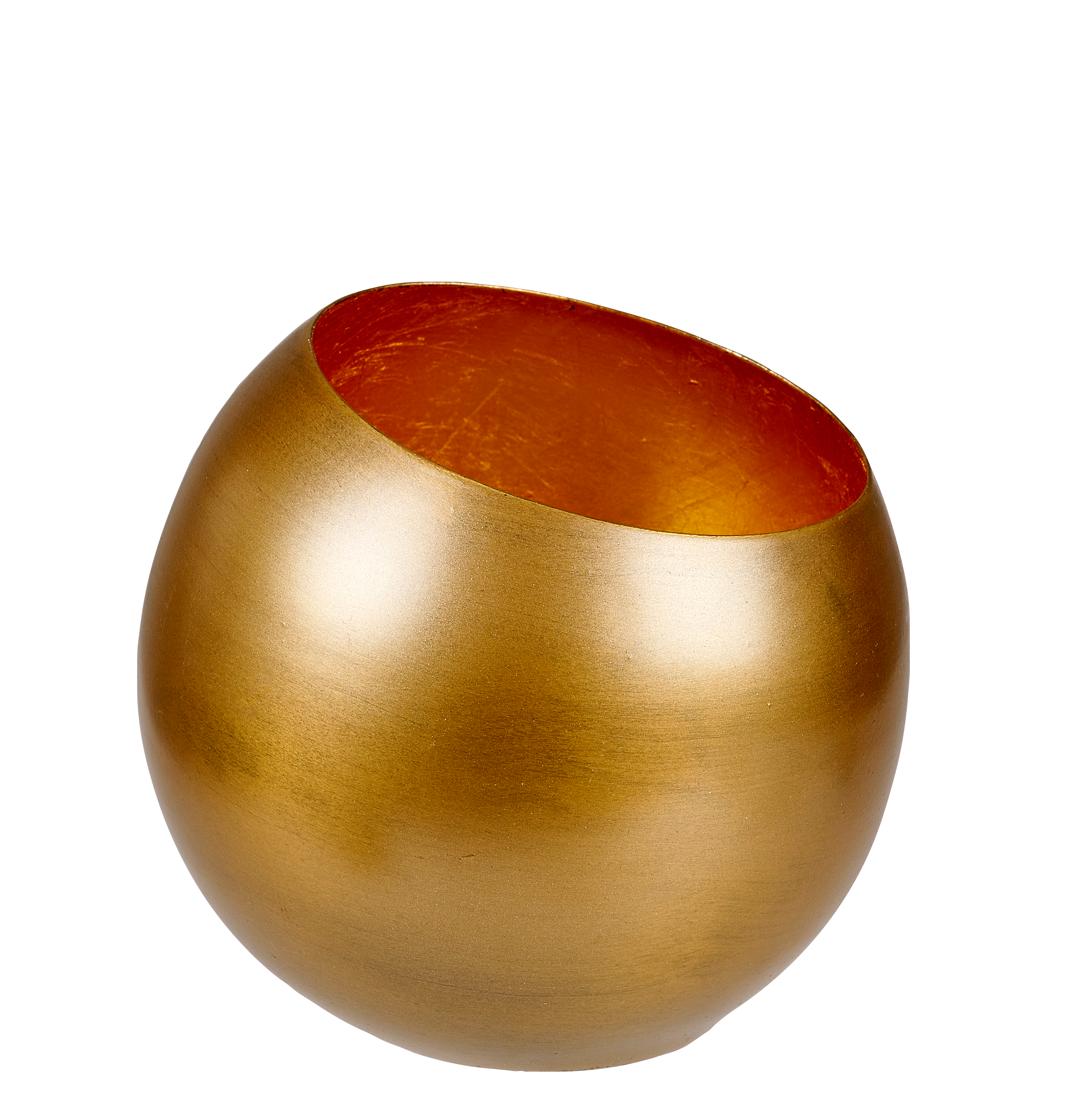 GIMINI Theelichthouder koperH 10,5 cm - Ø 11 cm