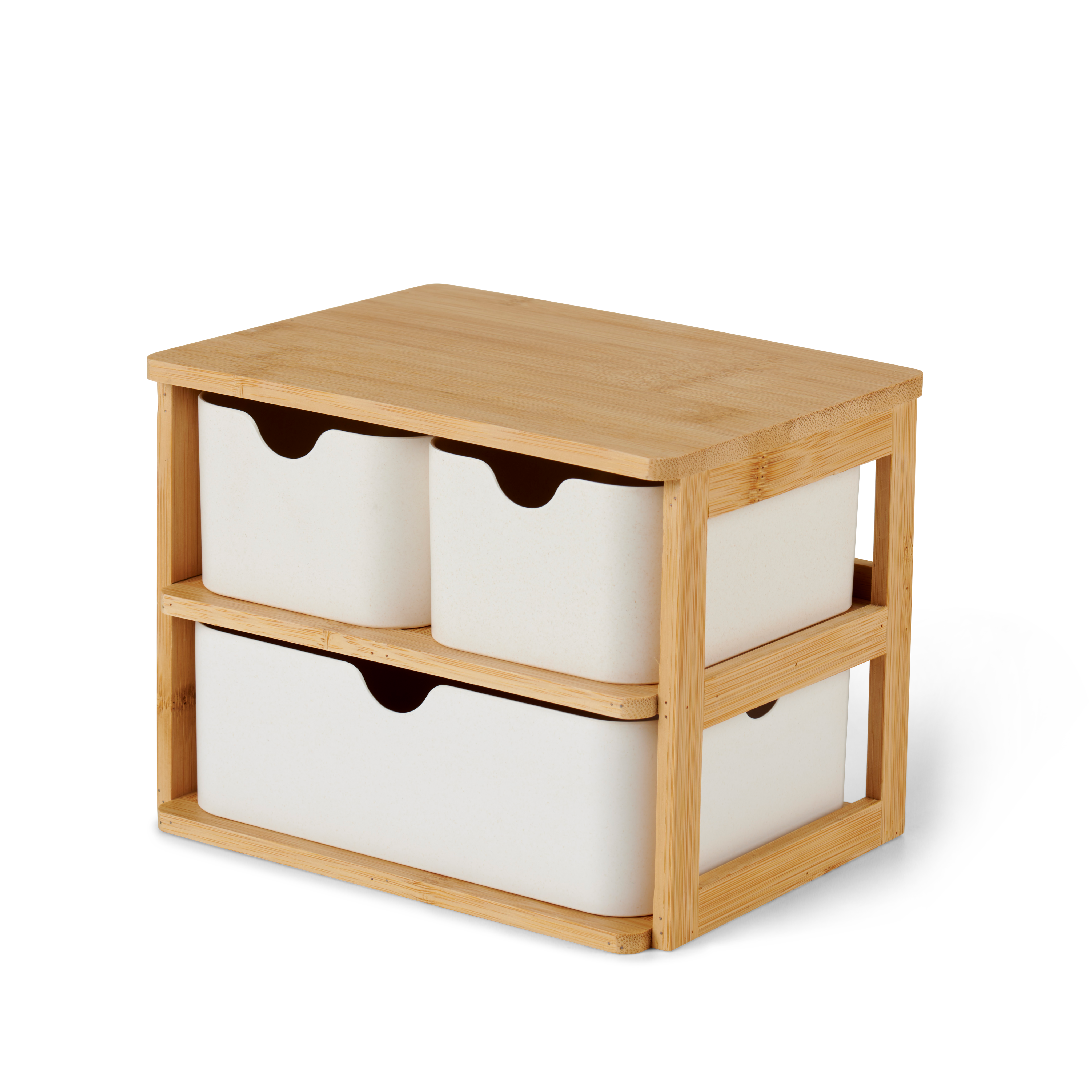 KONDO Organiser 3 lades wit, naturelH 15 x B 19,5 x D 14,8 cm