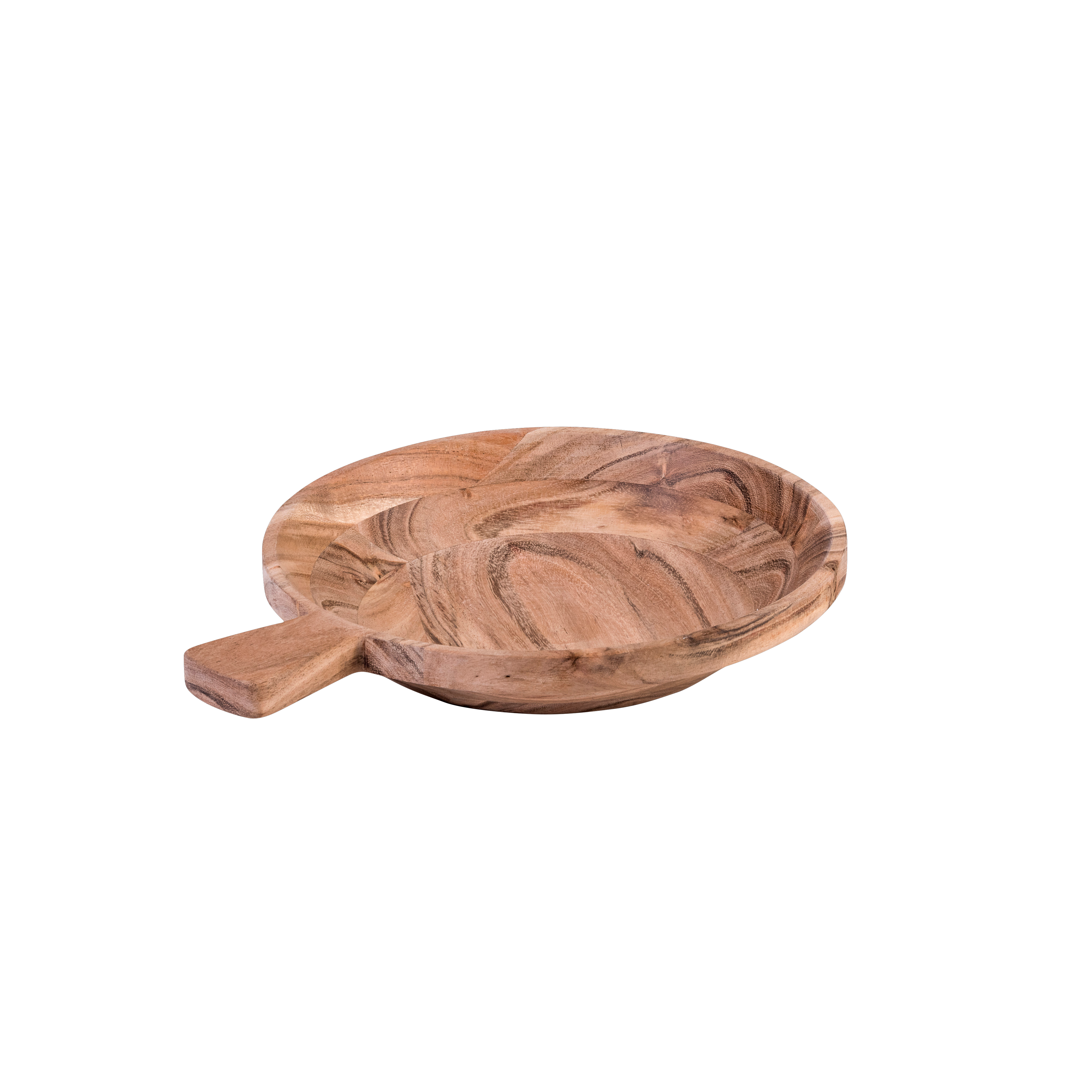 ACACIA CHIC Diep bord met handvat naturelH 5 x B 29 cm - Ø 23 cm