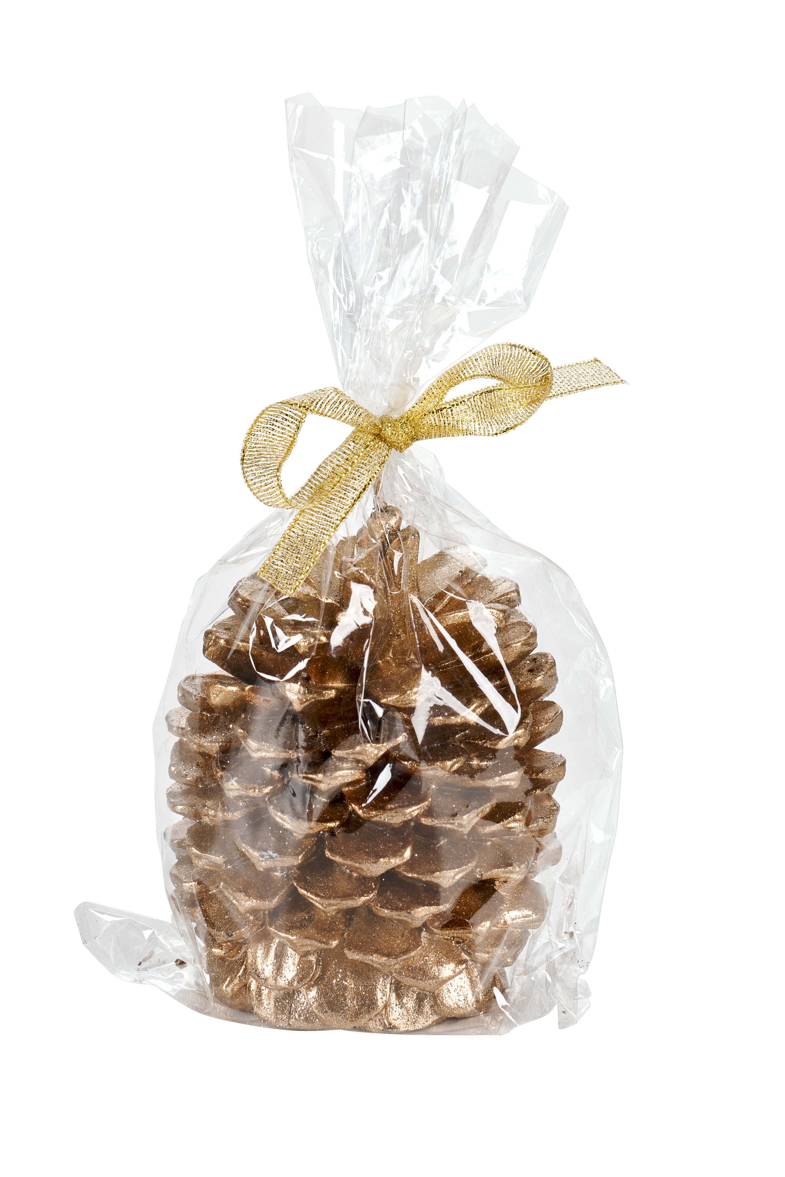 CONE Kaars goudH 9,5 cm - Ø 7 cm