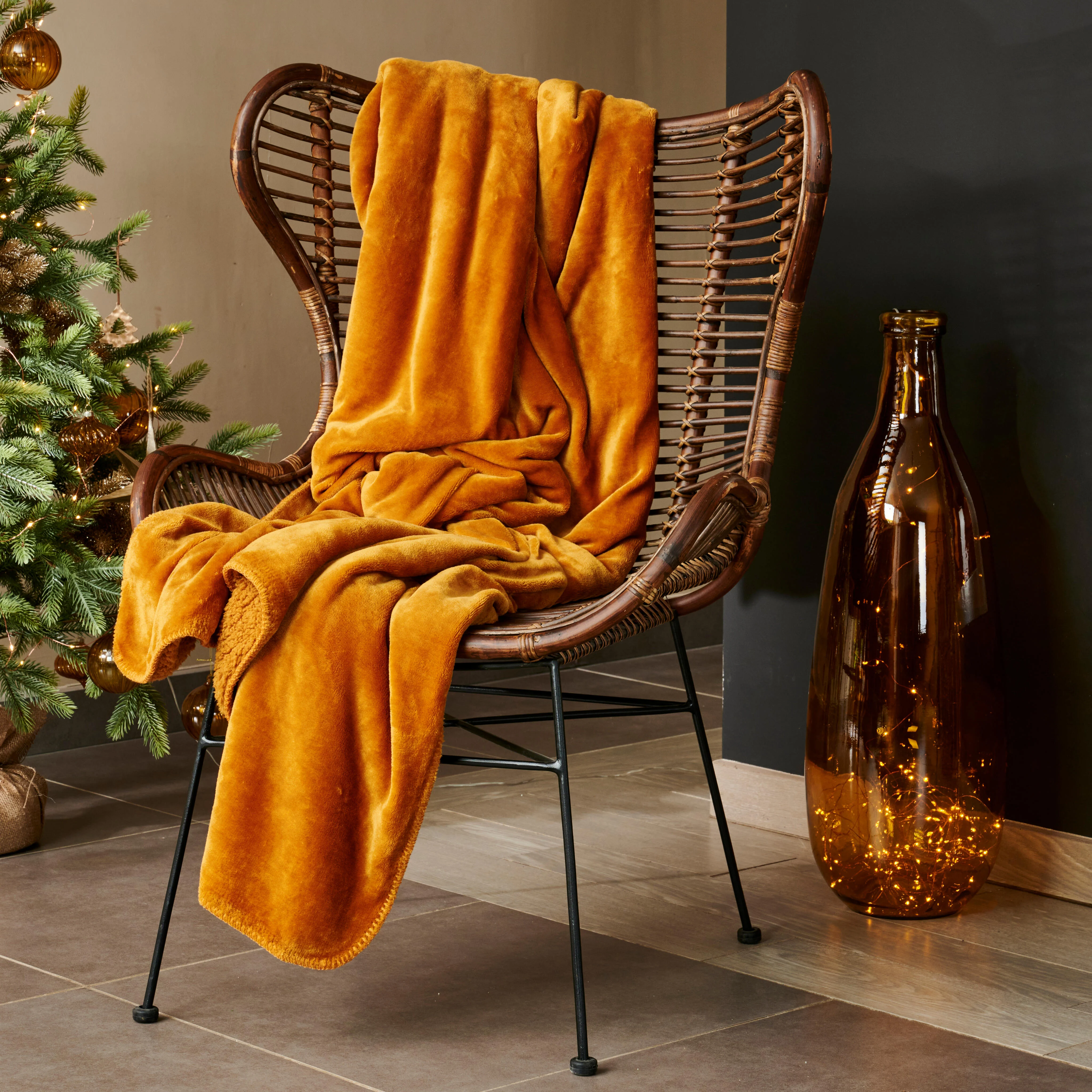 MONTANA Vaas oranjeH 75 cm - Ø 25 cm