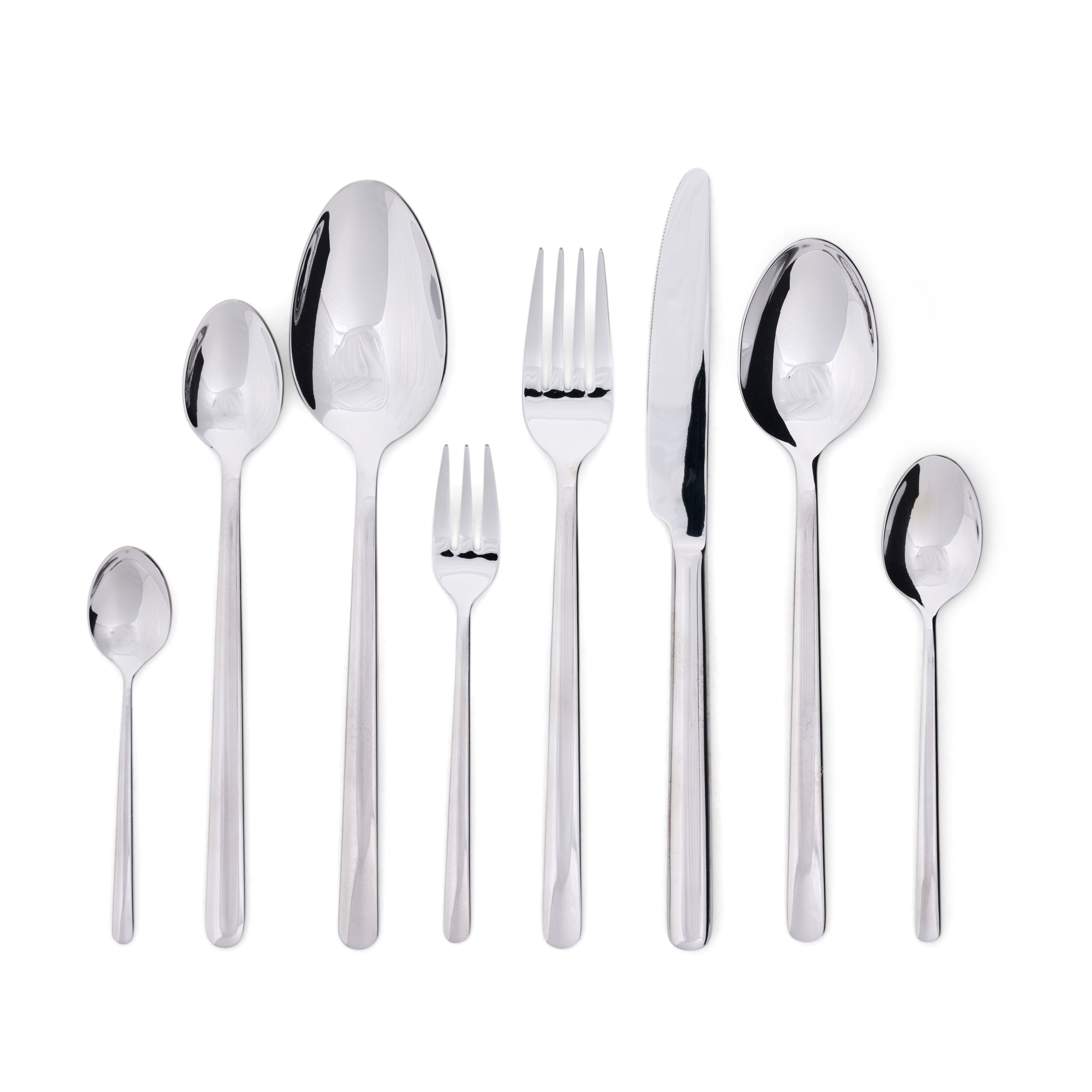 OLIVIA Cocktaillepel set van 6 zilver