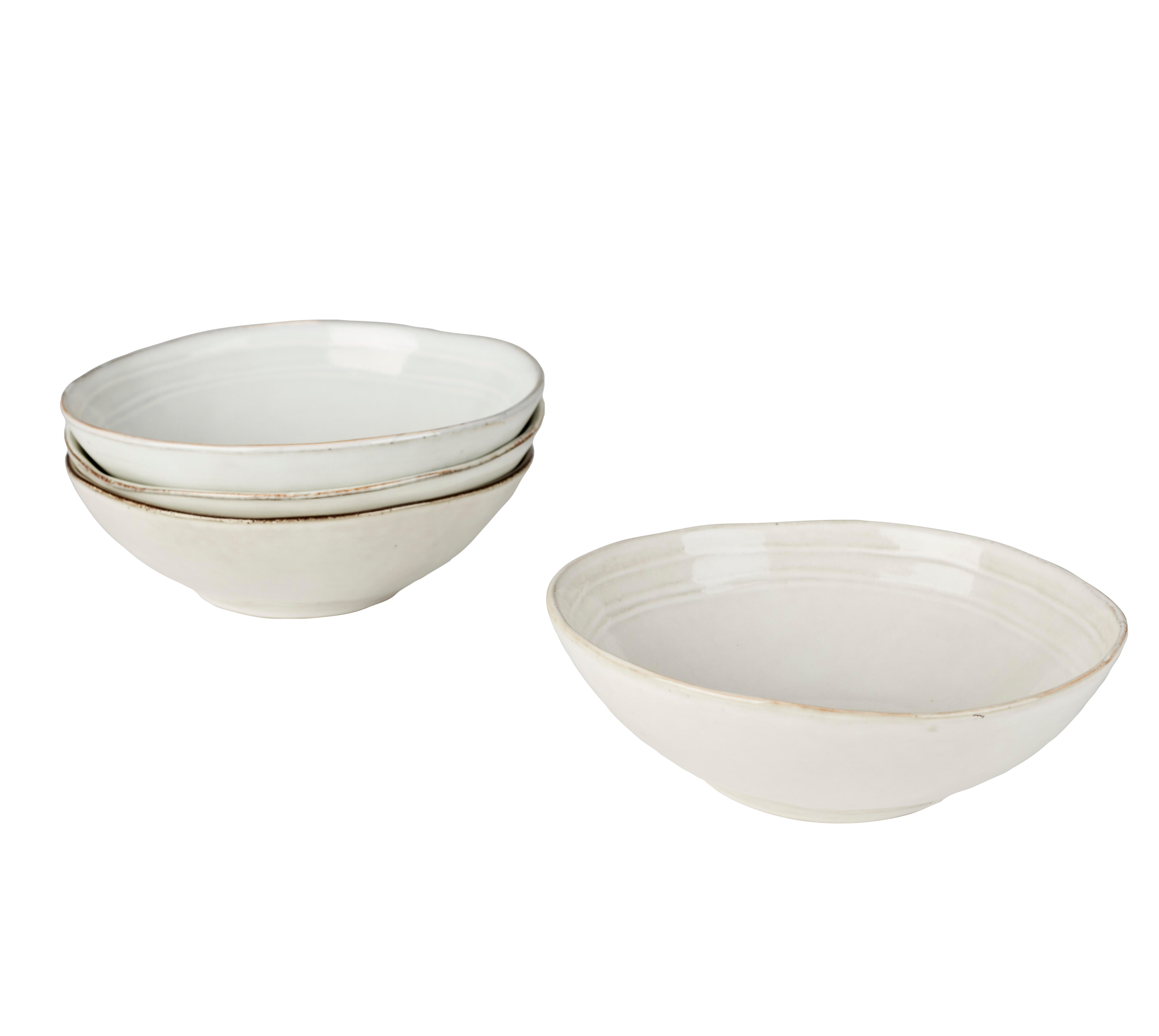 EARTH MARL diep bord setSet 4-delig crème