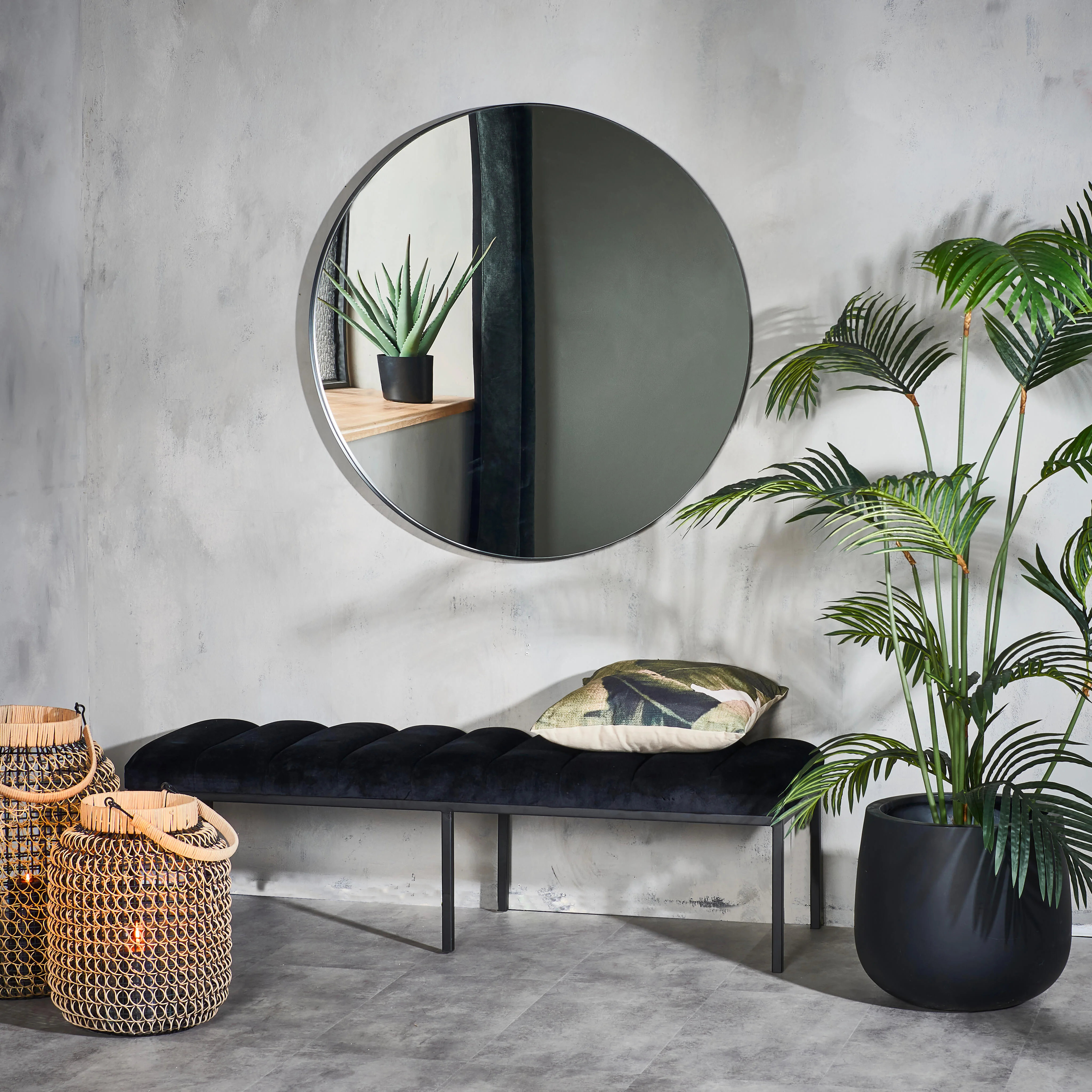 LINEA Spiegel zwartØ 95 cm
