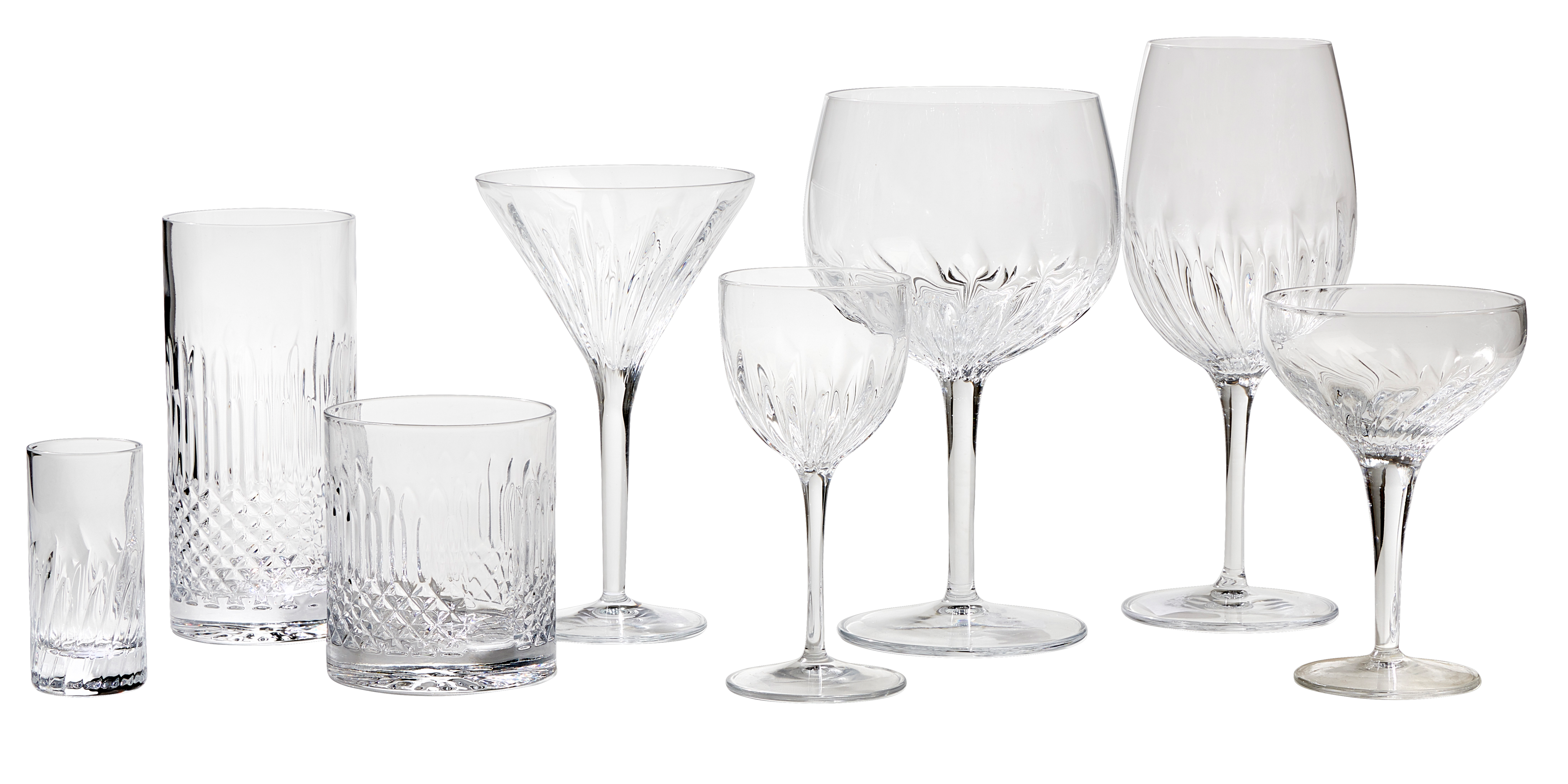 MIXOLOGY Martiniglas 21,5 CL transparant - set van 6 H 17,2 cm - Ø 10,4 cm