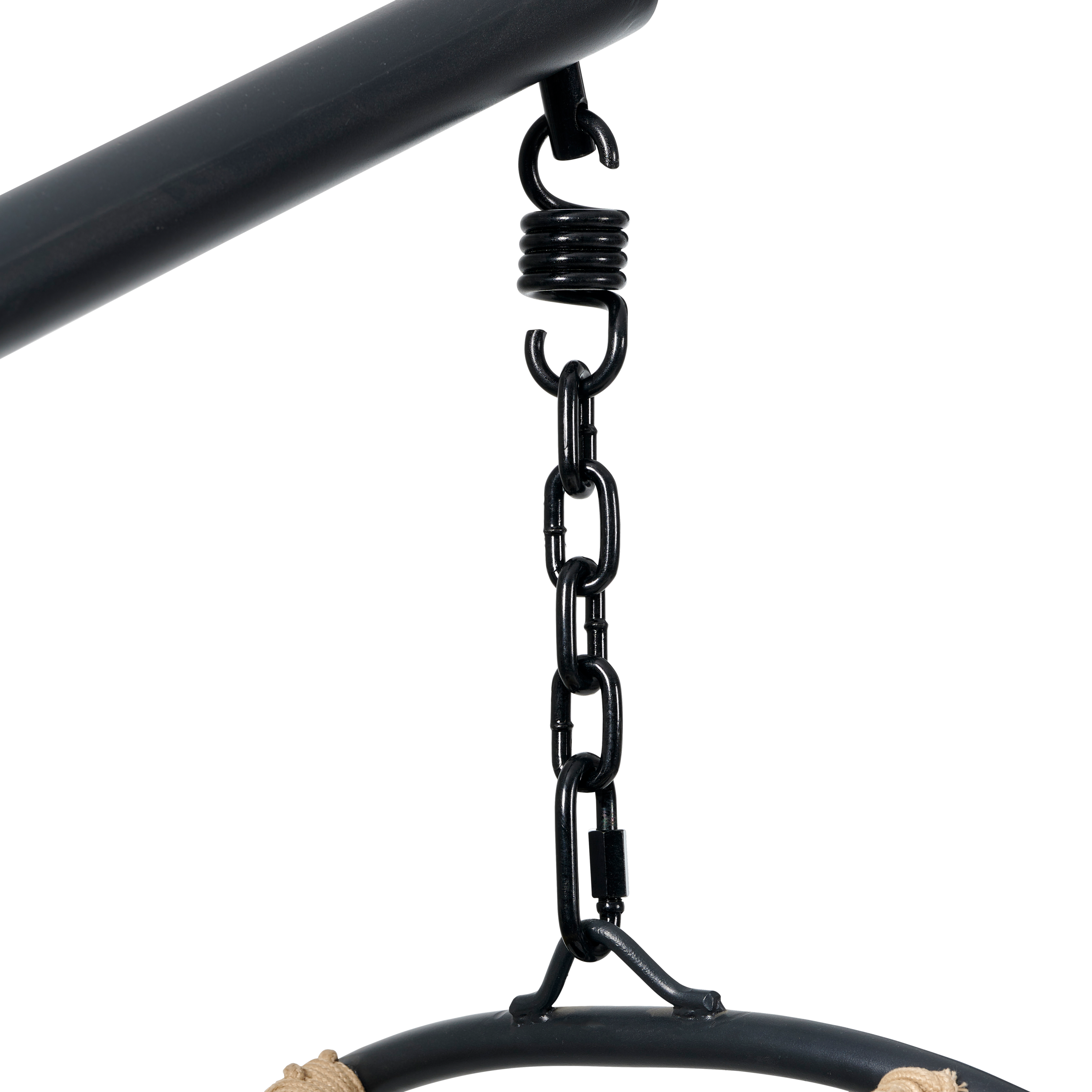 BAZAI Hangstoel met staander zwartH 190 x B 110 x D 96 cm