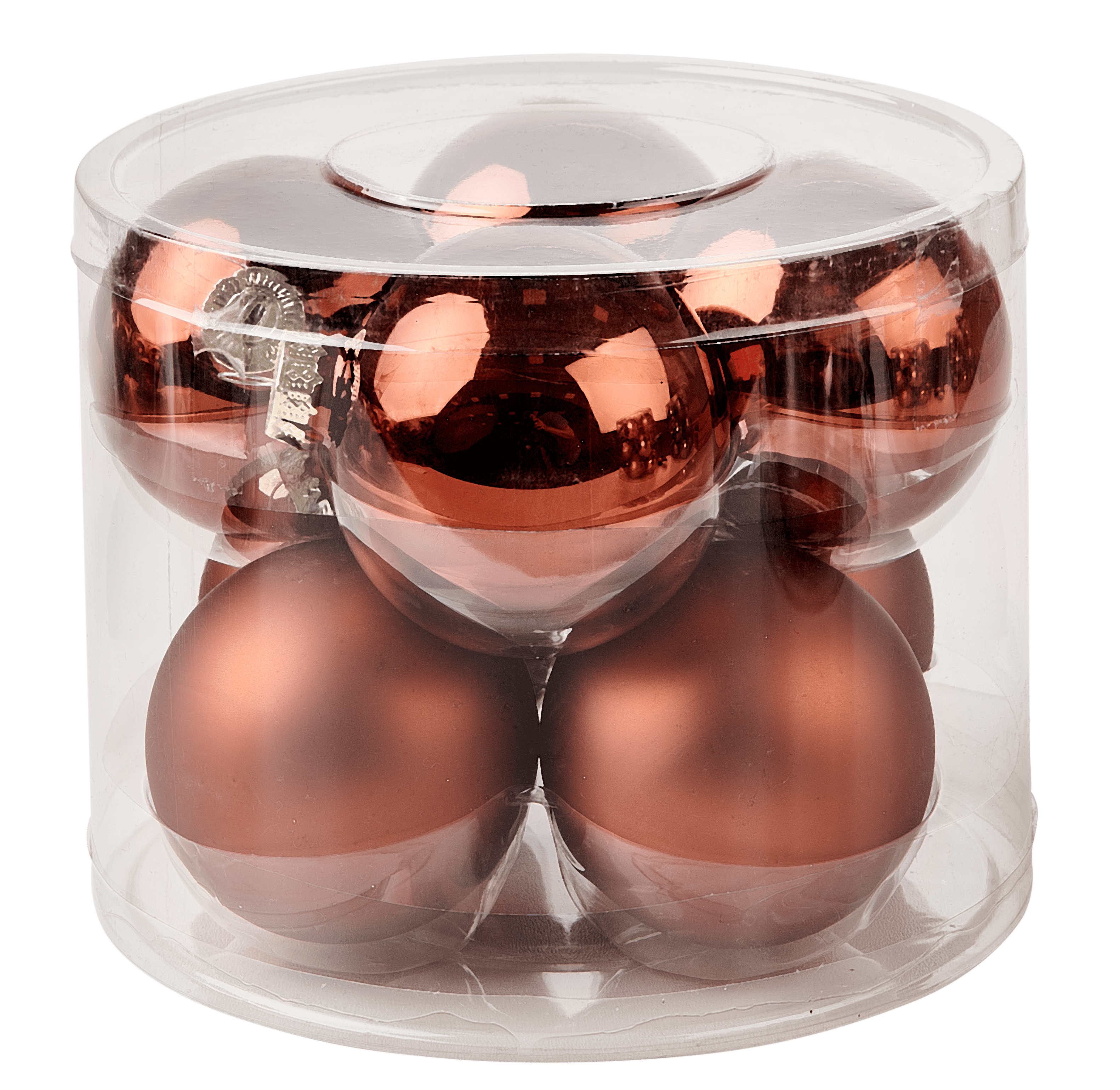 COPPER Kerstbal set van 8 bronsØ 7 cm - CASA