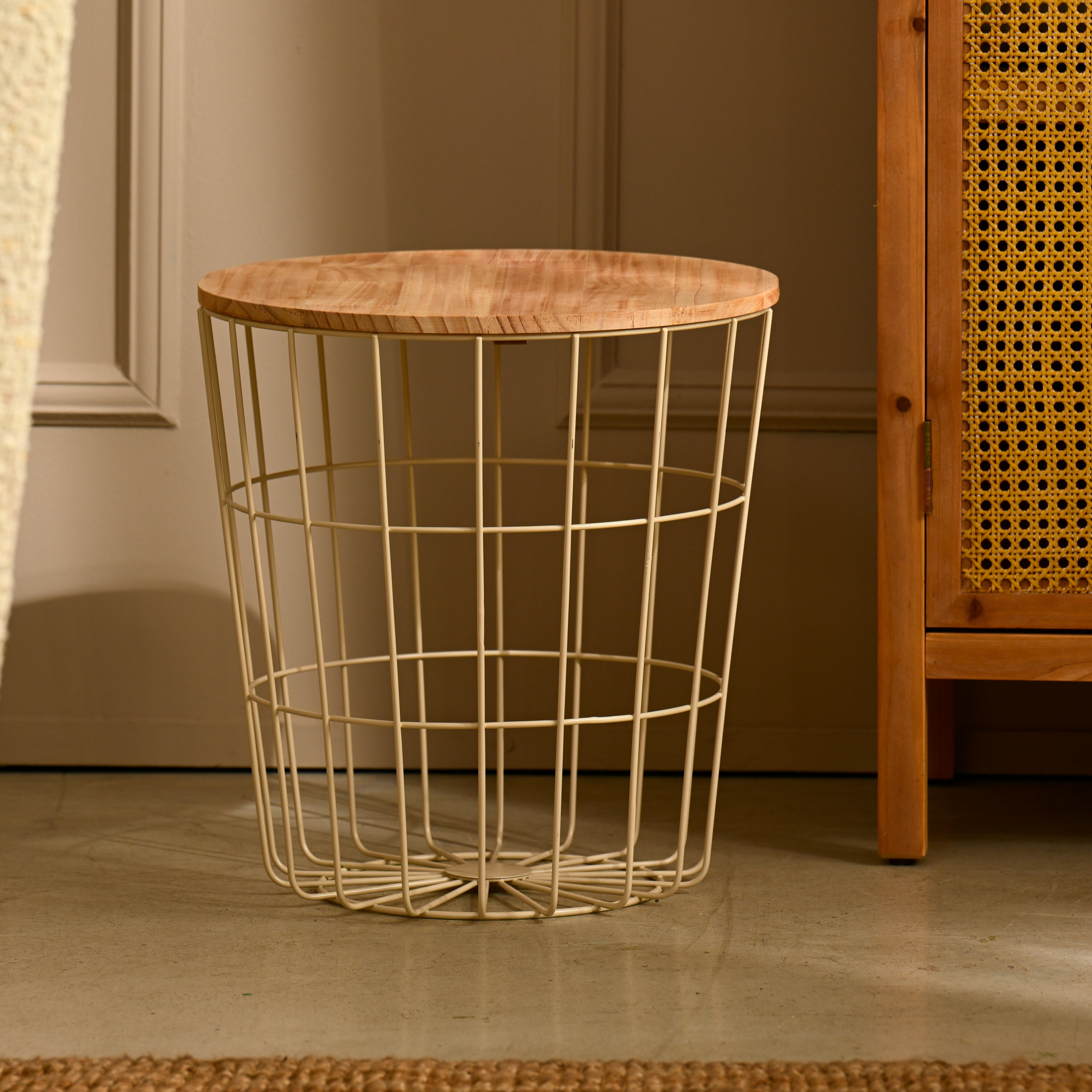 WIRE Bijzettafel zandH 41,5 cm