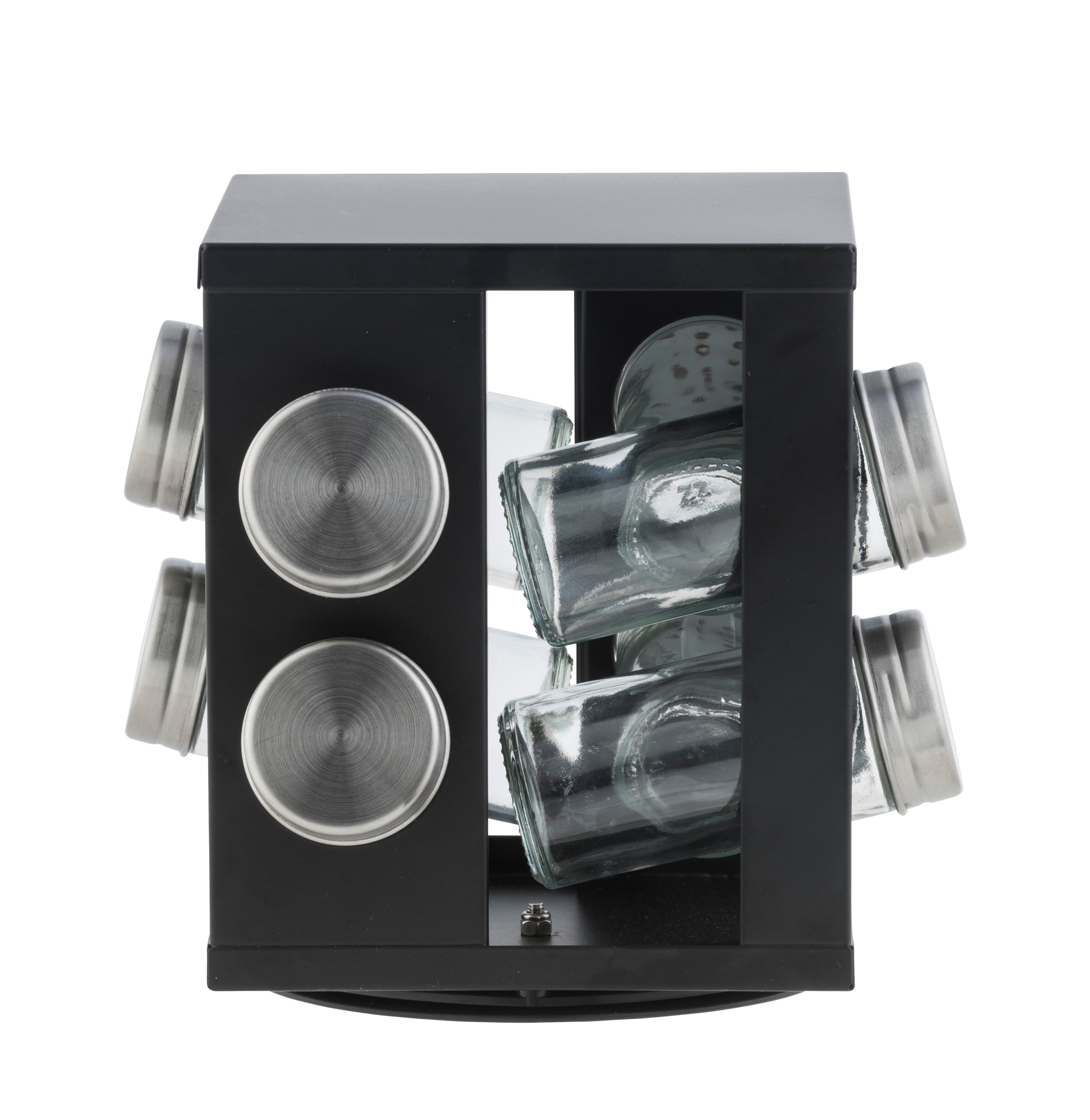 INDUSTRIA Kruidencarrousel 8 potjes zwartH 17,5 x B 17,2 x D 17,2 cm