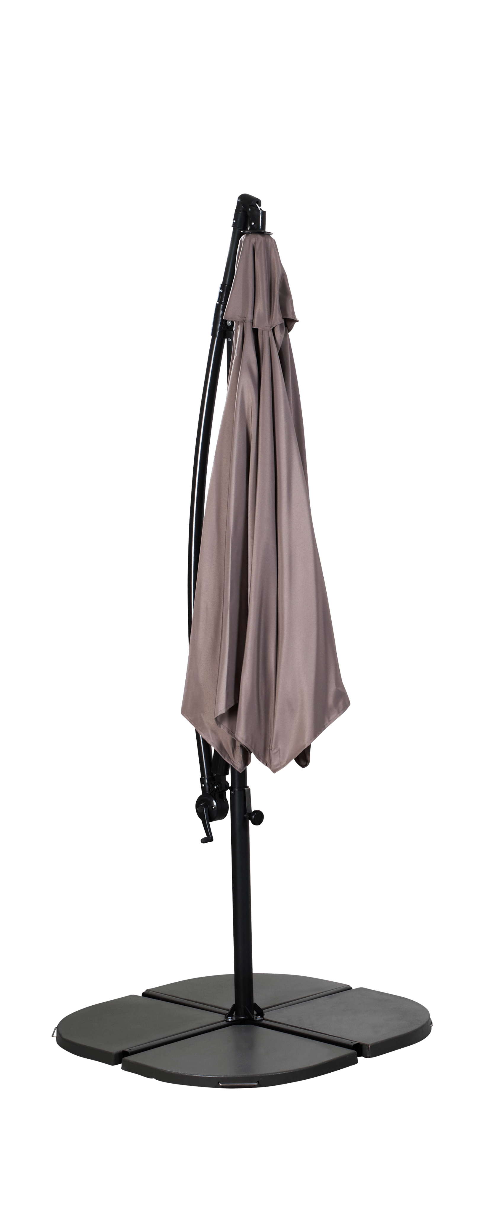 HAWAI Hangparasol zonder parasolvoet taupeH 243 cm - Ø 300 cm