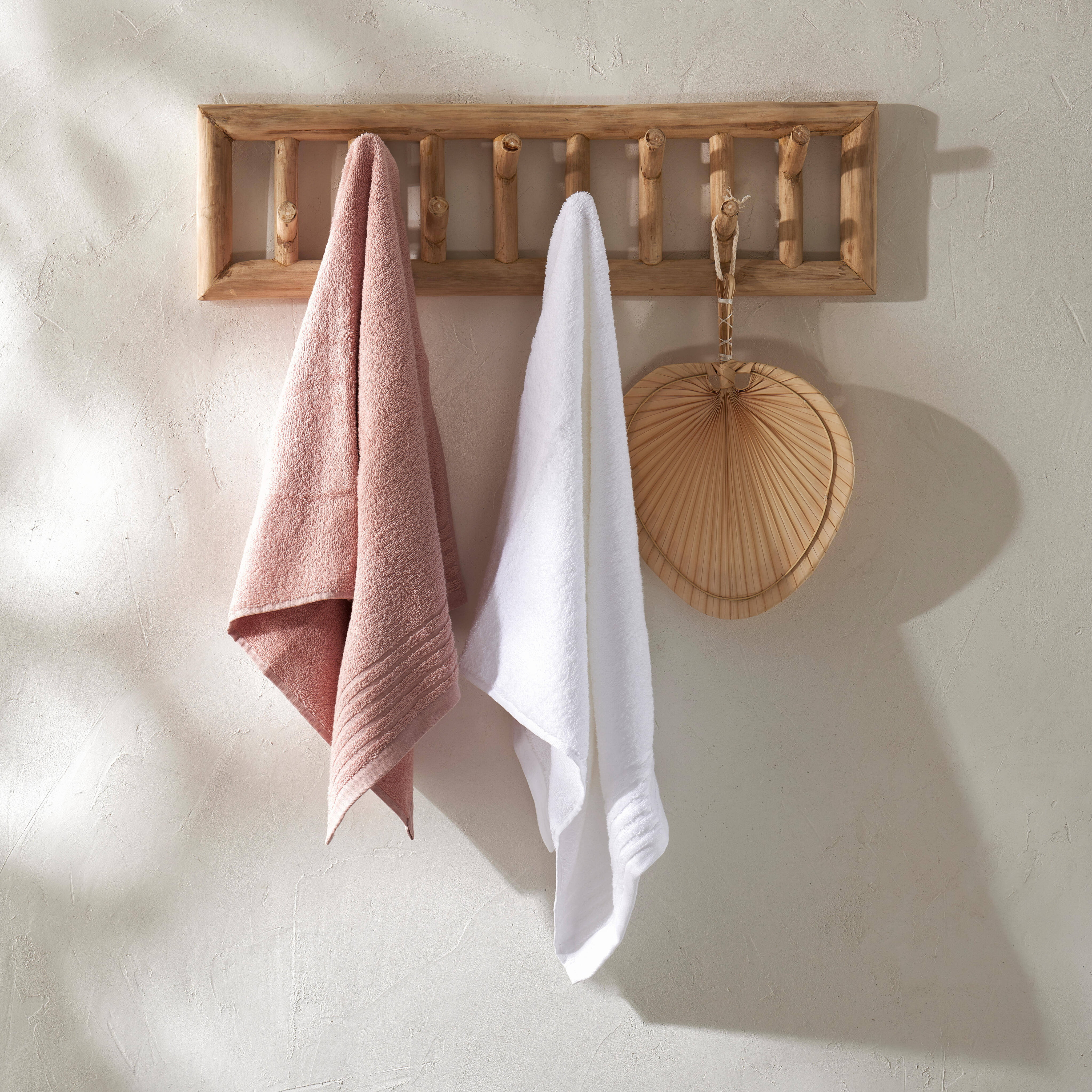 TEAK Wandkapstok naturelH 20 x B 12 x L 70 cm