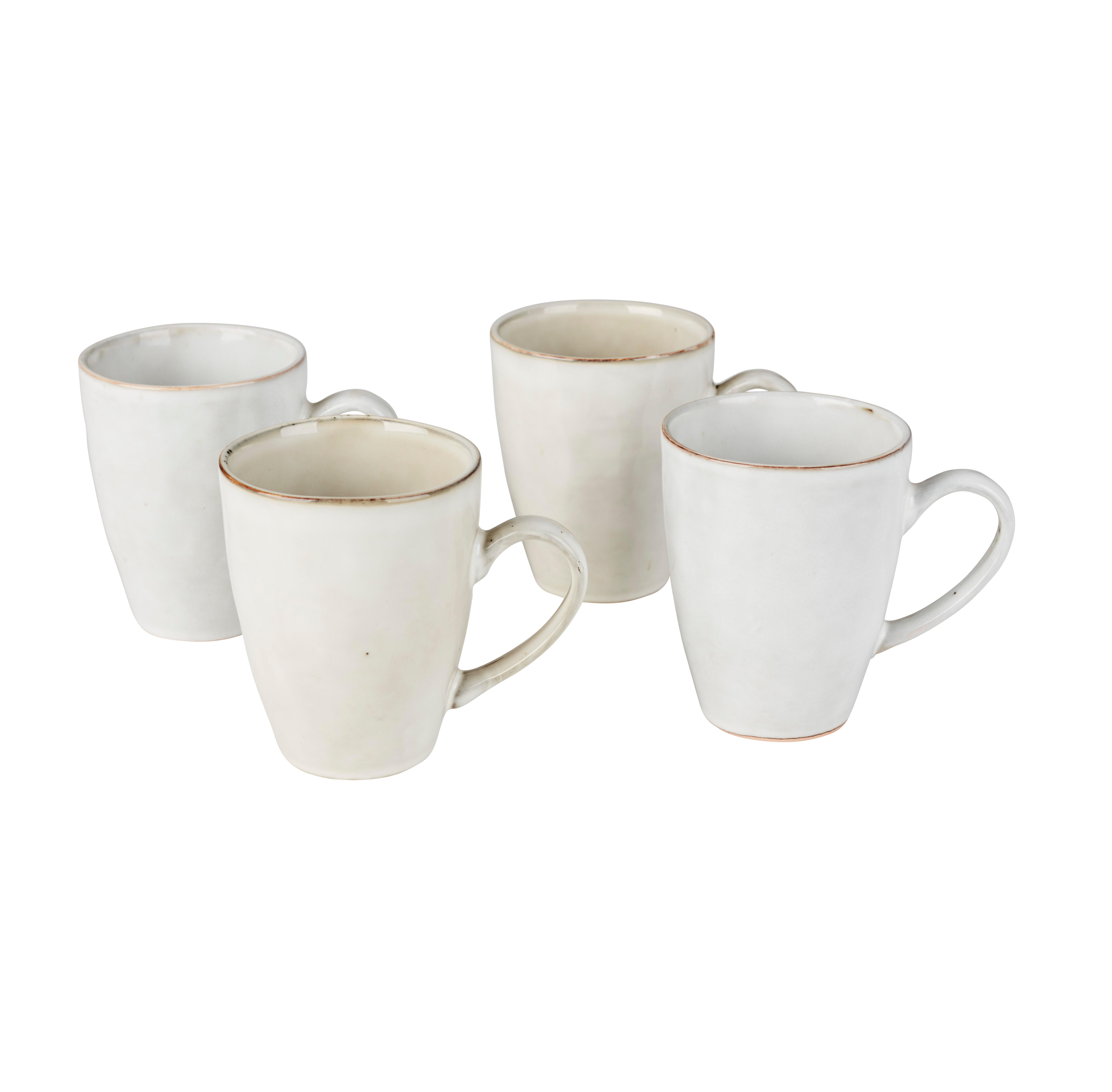 EARTH MARL Mok met handvat setSet 4-delig beige