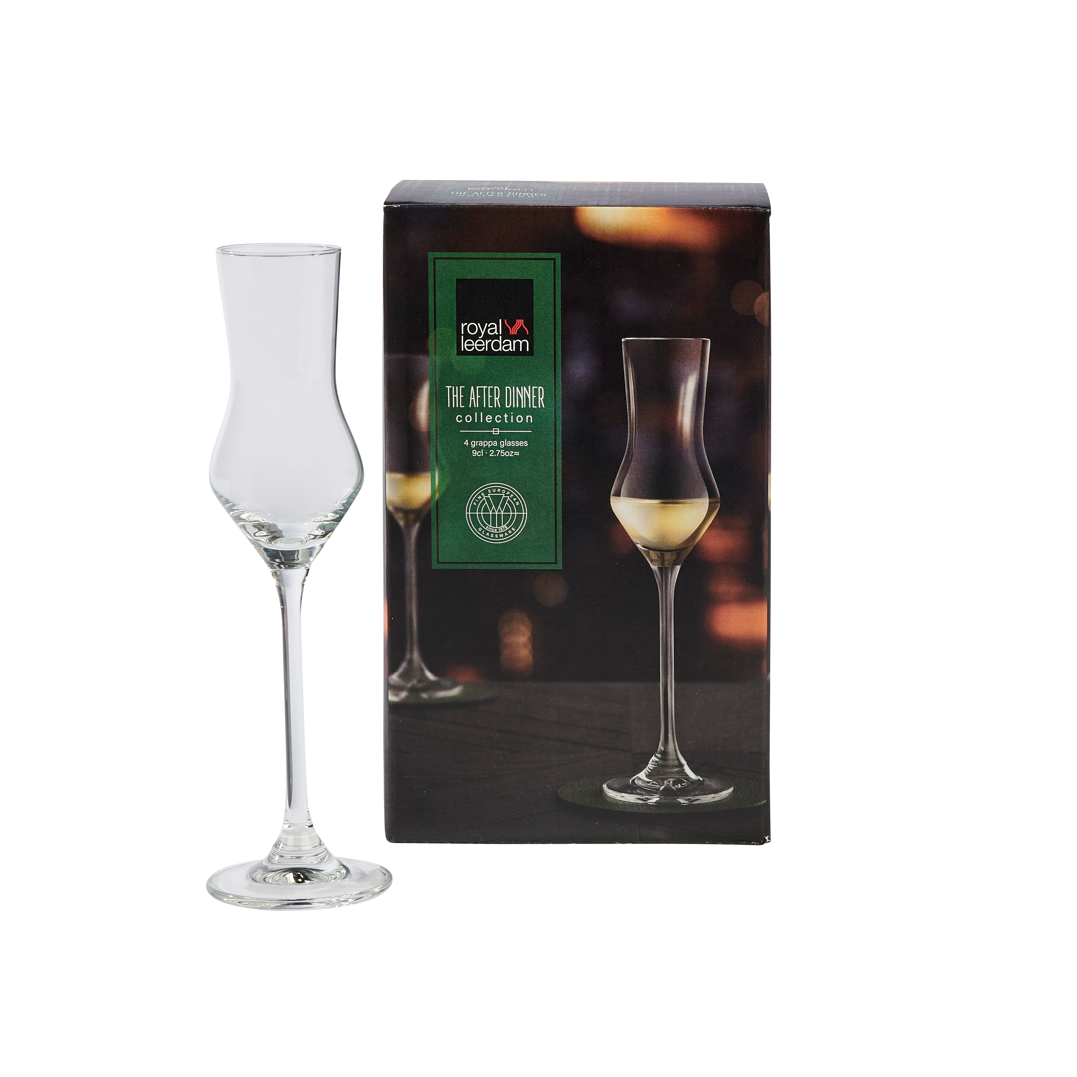AFTER DINNER Grappa glazen set van 4 transparant
