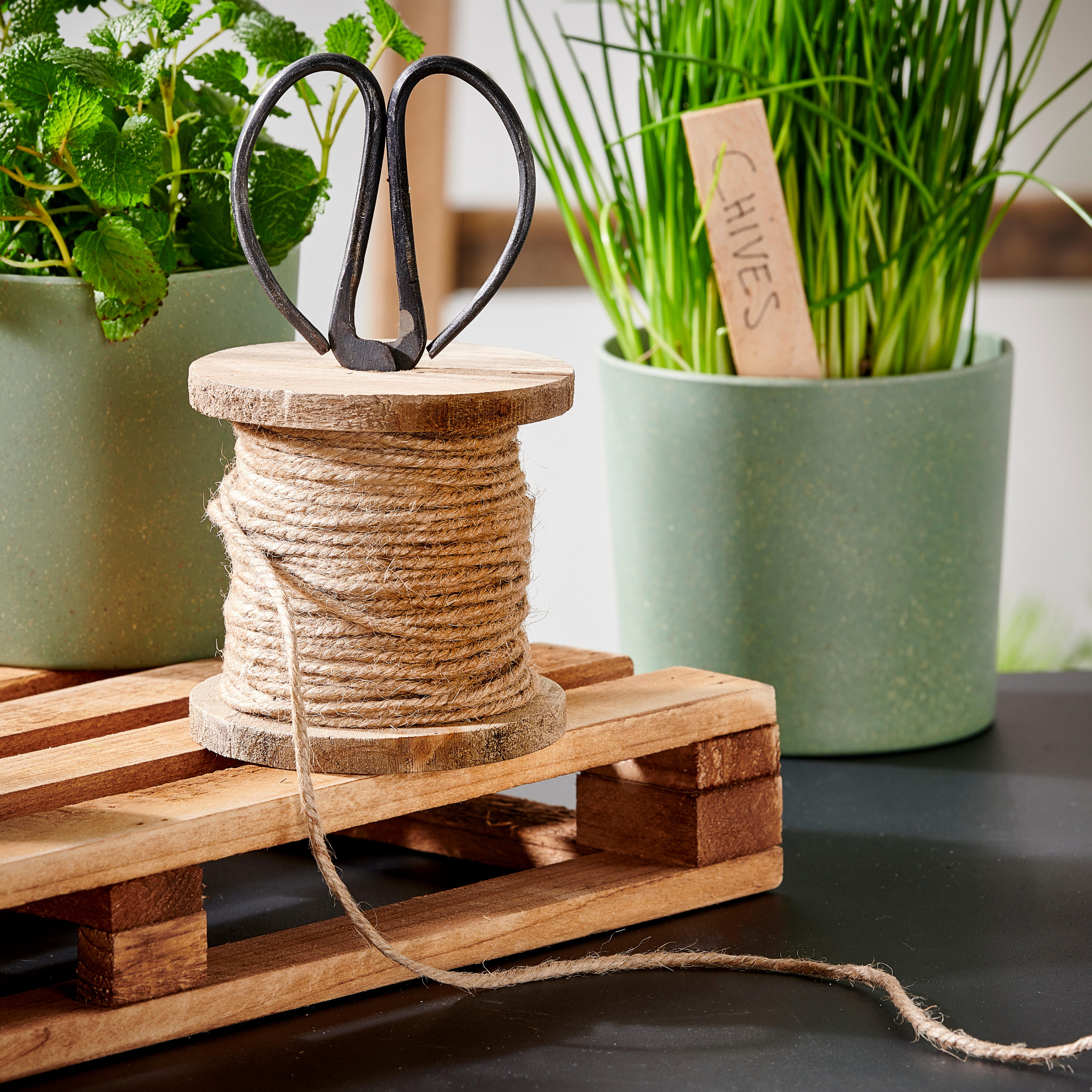 HEMP Touw en schaarH 17 x B 9 x D 9 cm - CASA