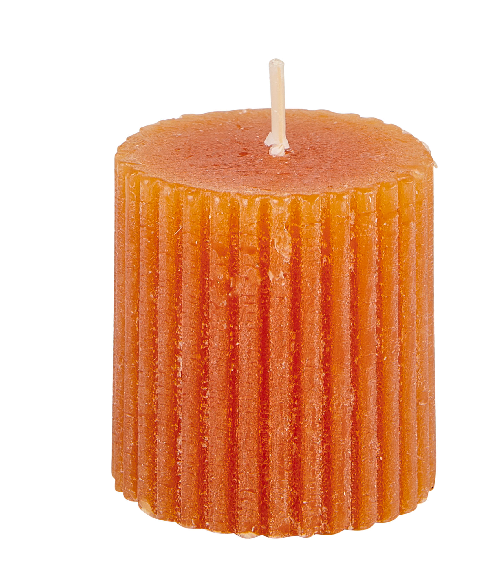 RUSTIC Rib kaars bruinH 4,5 cm - Ø 4,5 cm