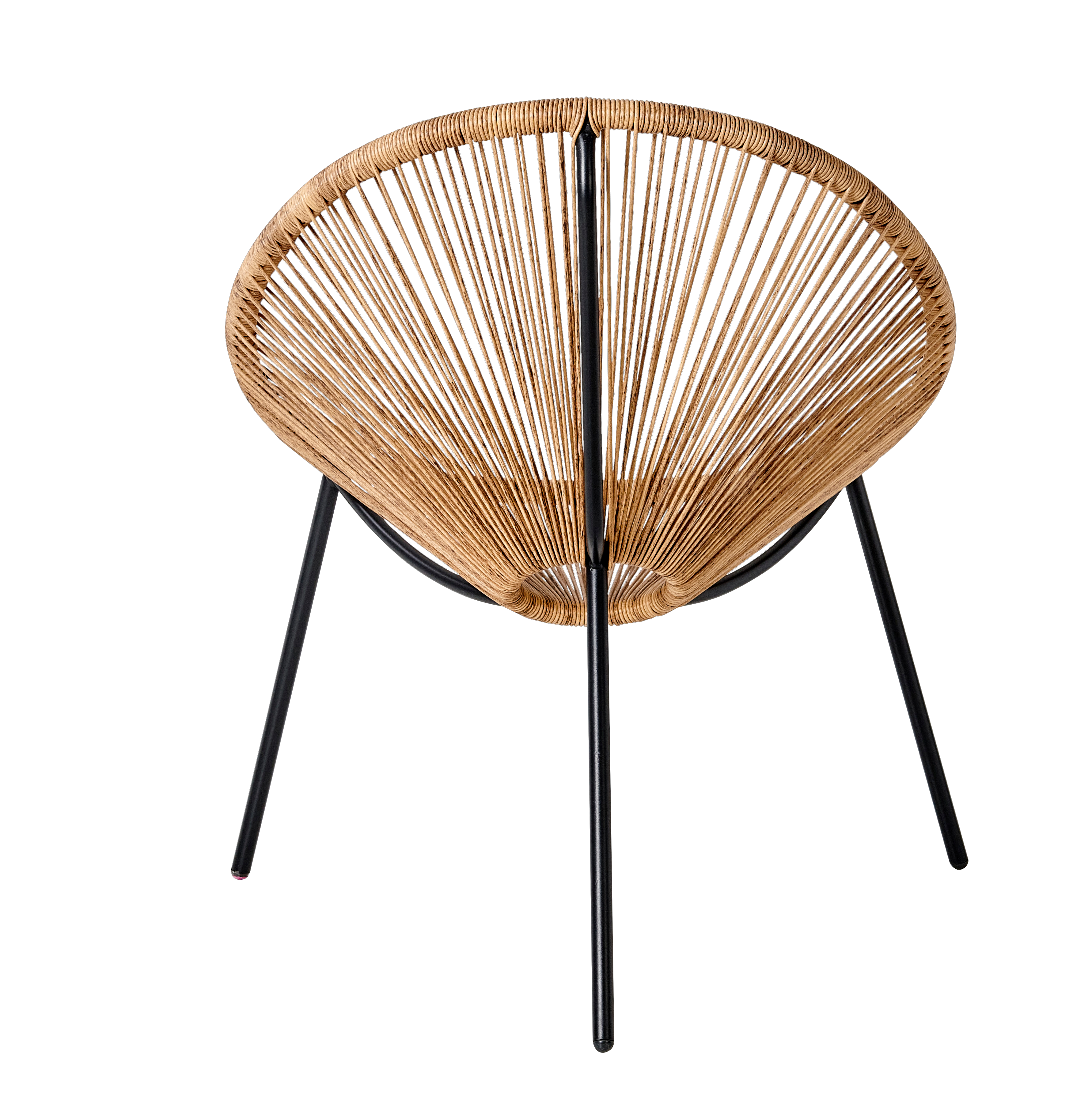 ACAPULCO Lounge stoel zwart, naturelH 82 x B 75 x D 69 cm - CASA