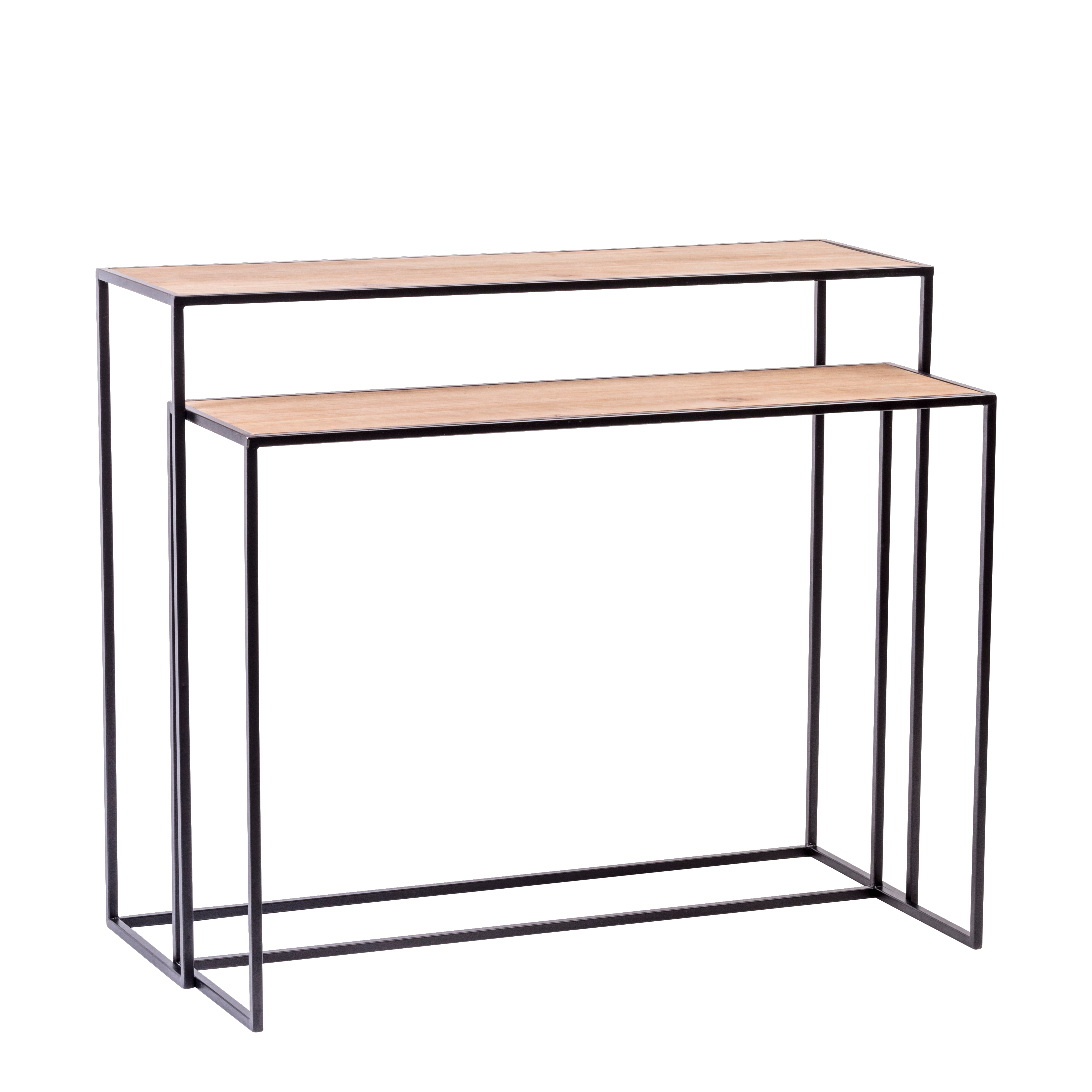 COMBO Wandtafel set van 2 naturelH 81 x B 30 x L 97 cm