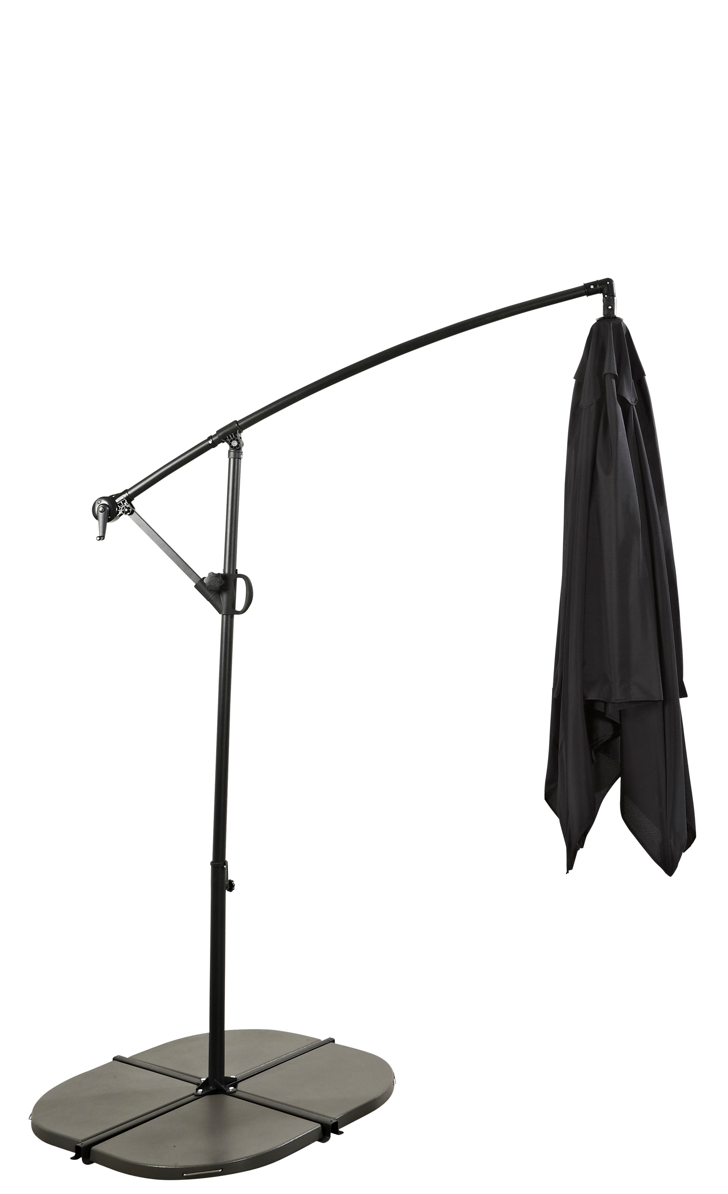 FIJI Hangparasol zonder parasolvoet zwartH 250 x B 250 cm - CASA