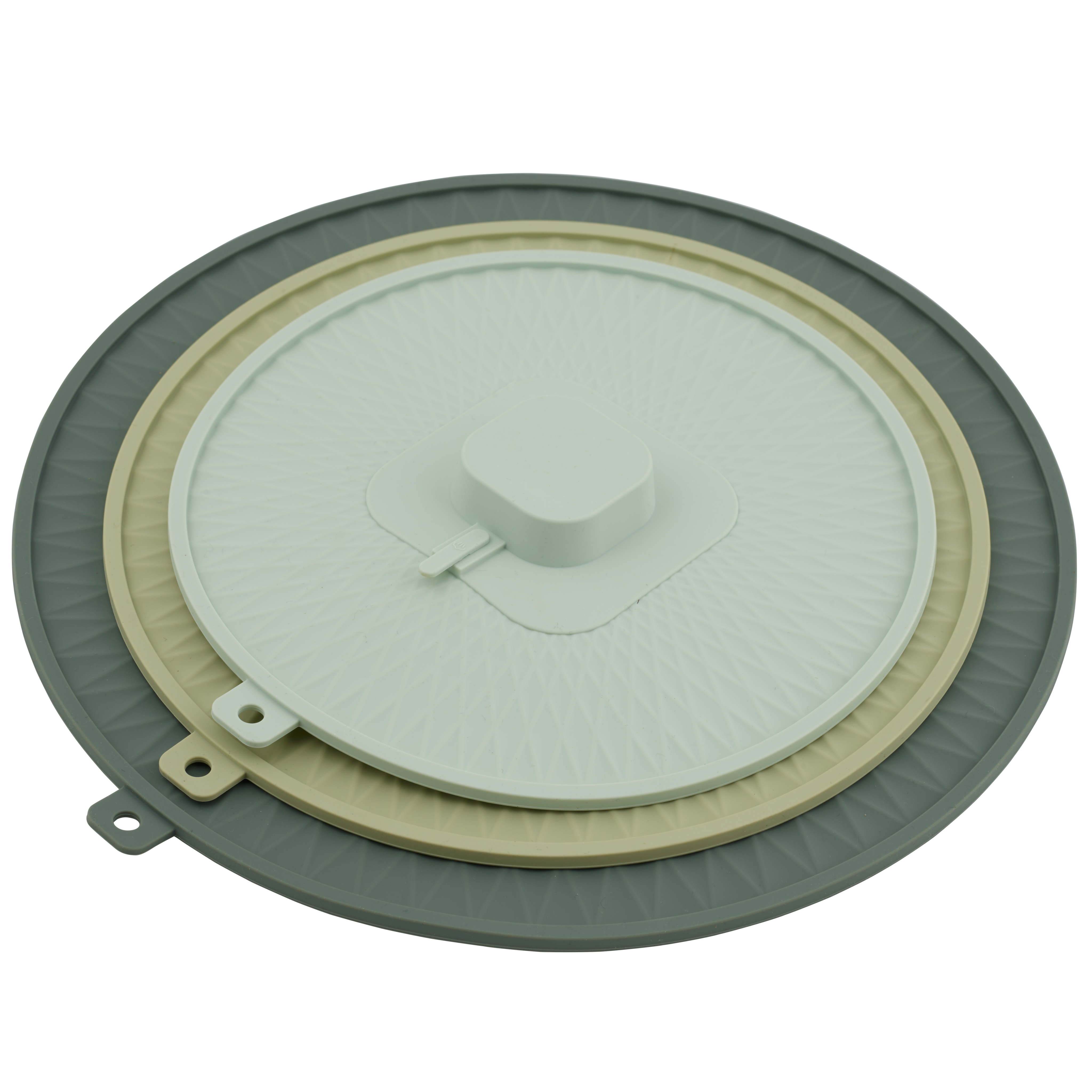 CUISINO Siliconen deksels set van 3 groen, munt, lichtgroen - CASA