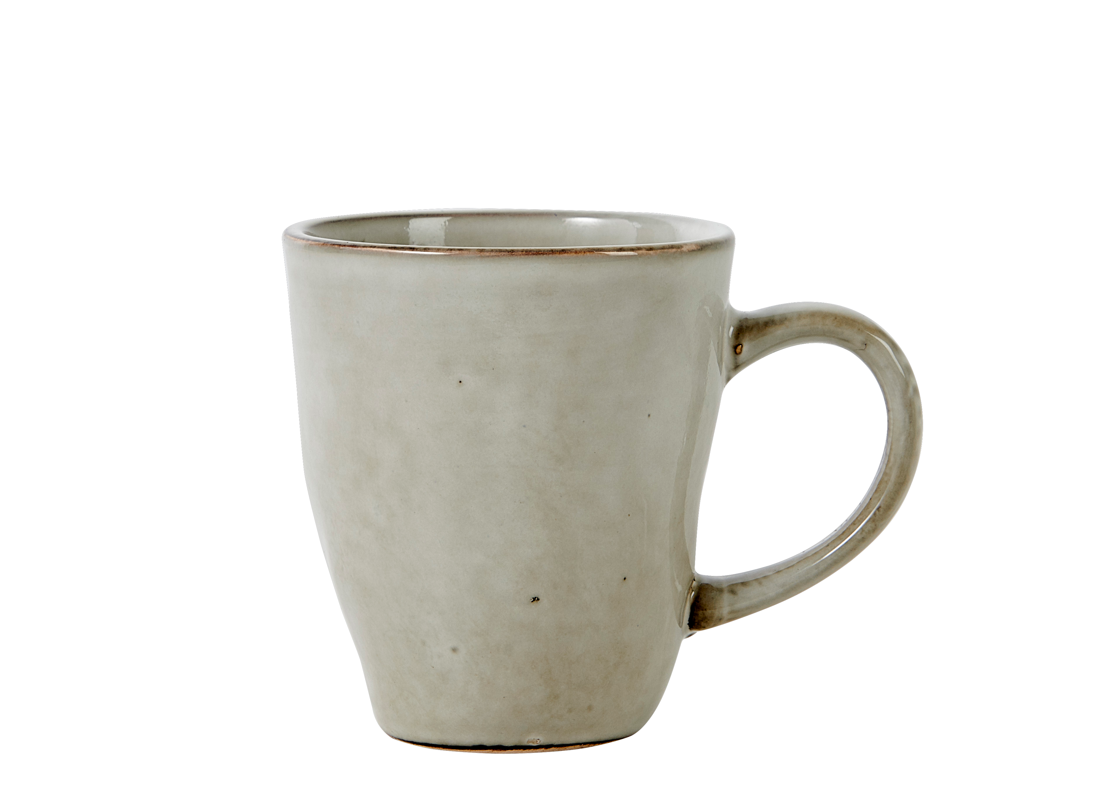 EARTH MARL Mok met handvat 20 CL crème - set van 4 H 8,5 cm - Ø 7,5 cm