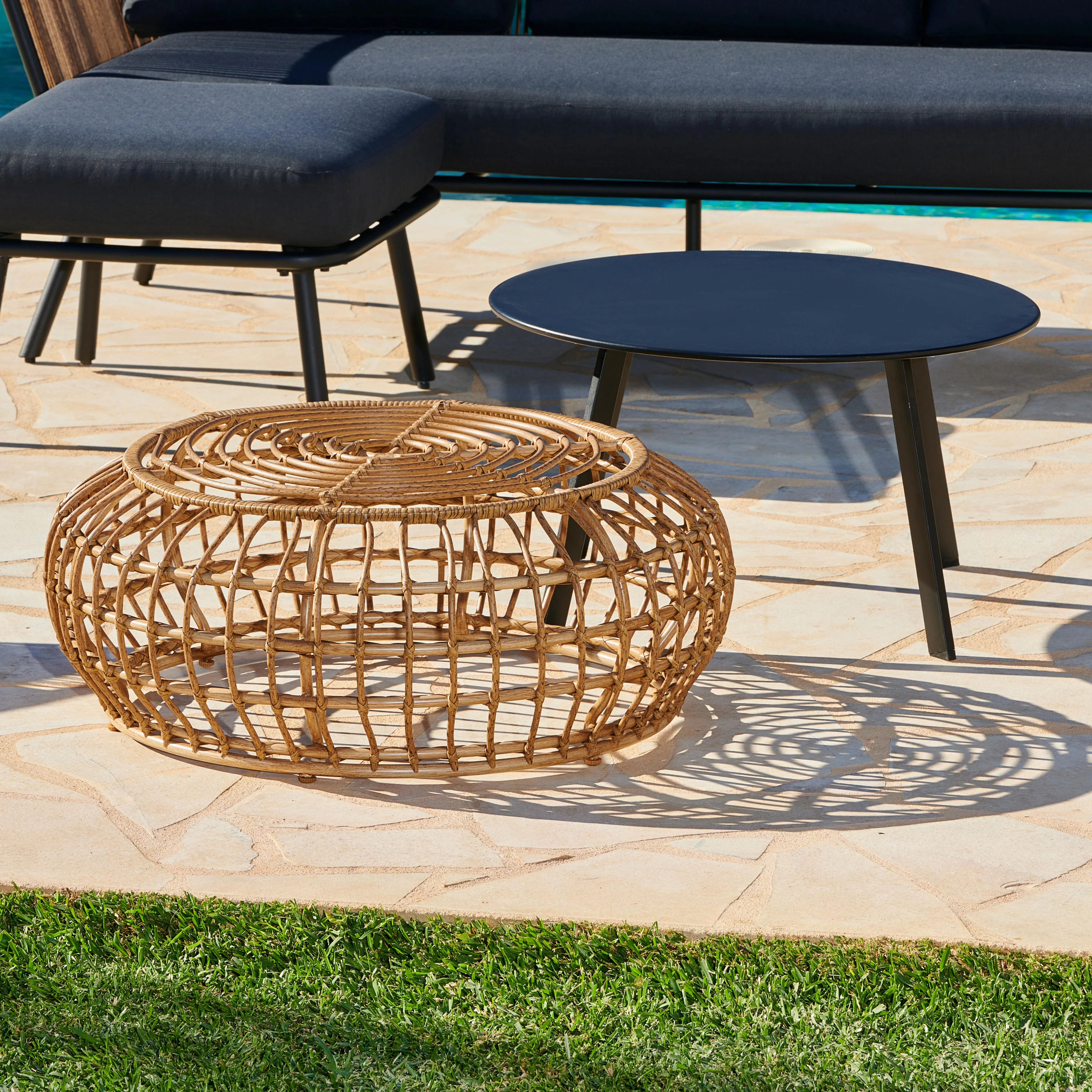 RUNO Loungetafel naturelH 32 cm - Ø 80 cm