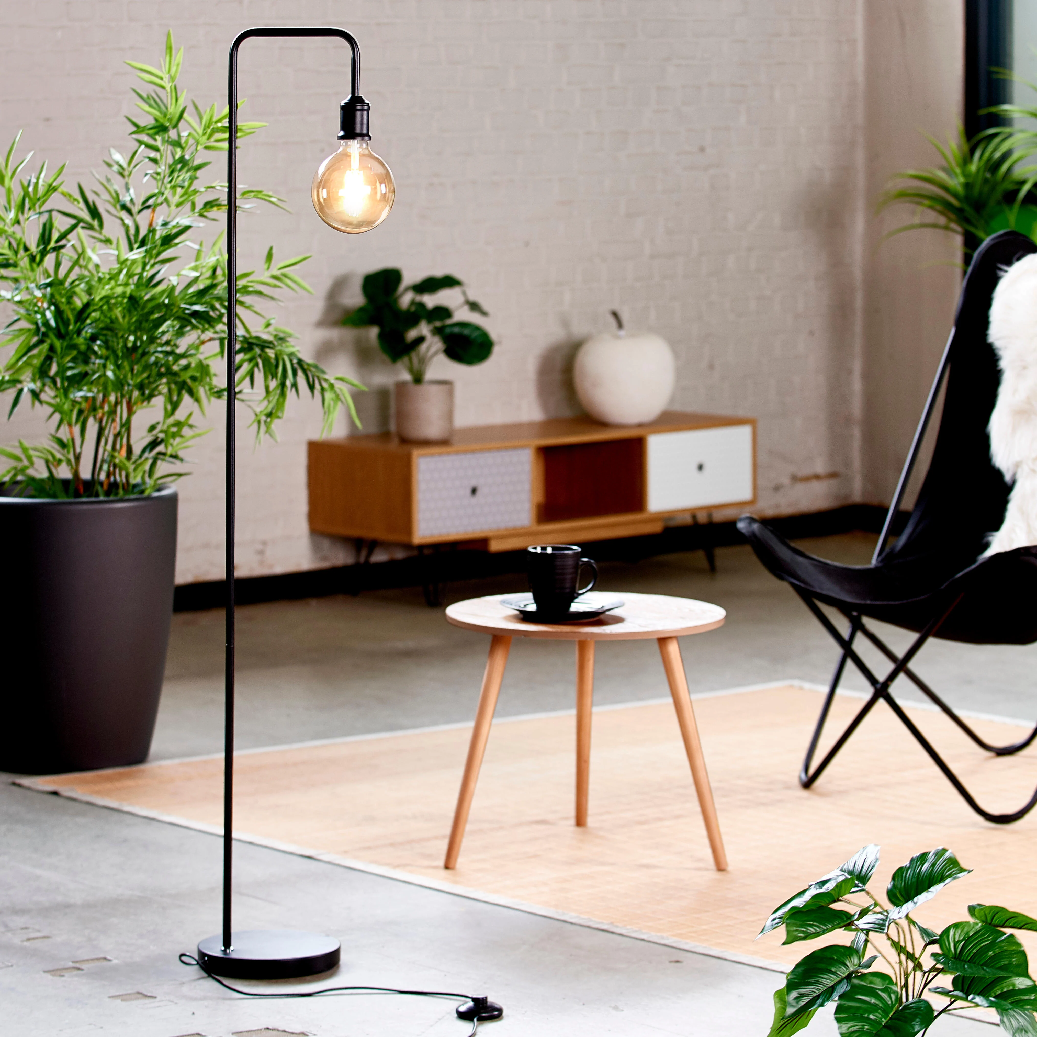ARCHE Staanlamp zwartH 142 cm