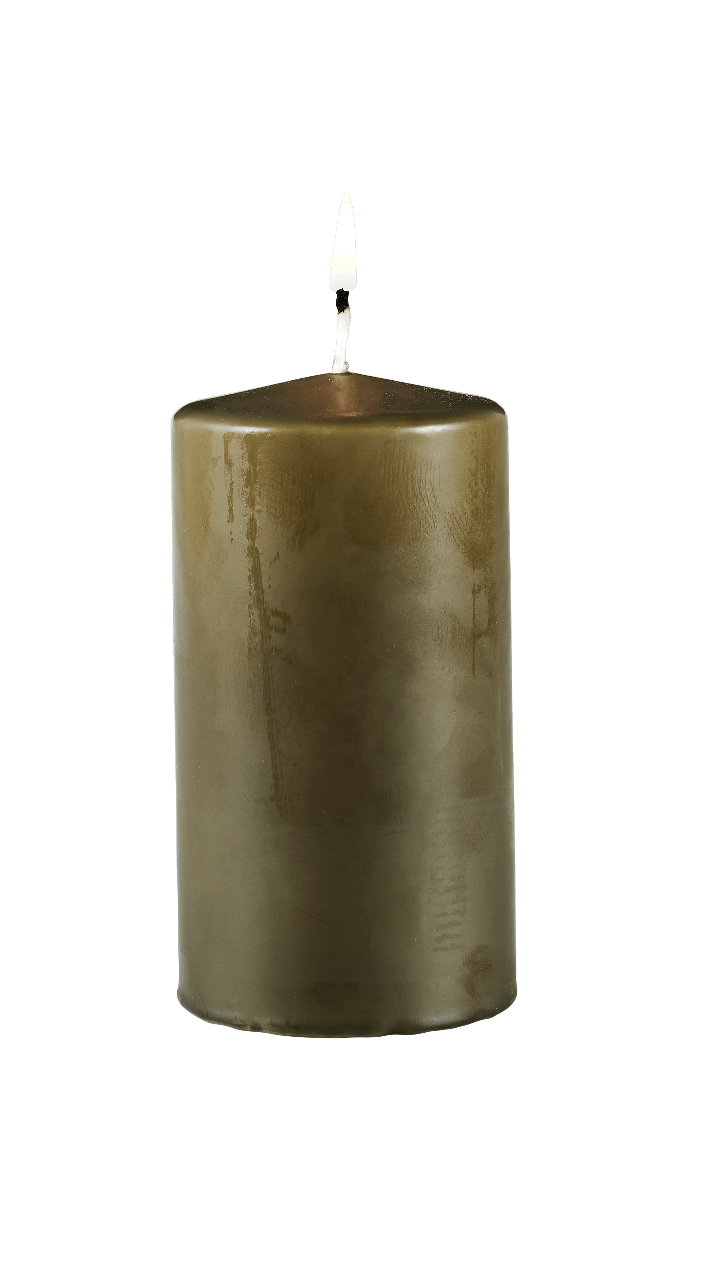 PURE Cilinderkaars groenH 13 cm - Ø 7 cm