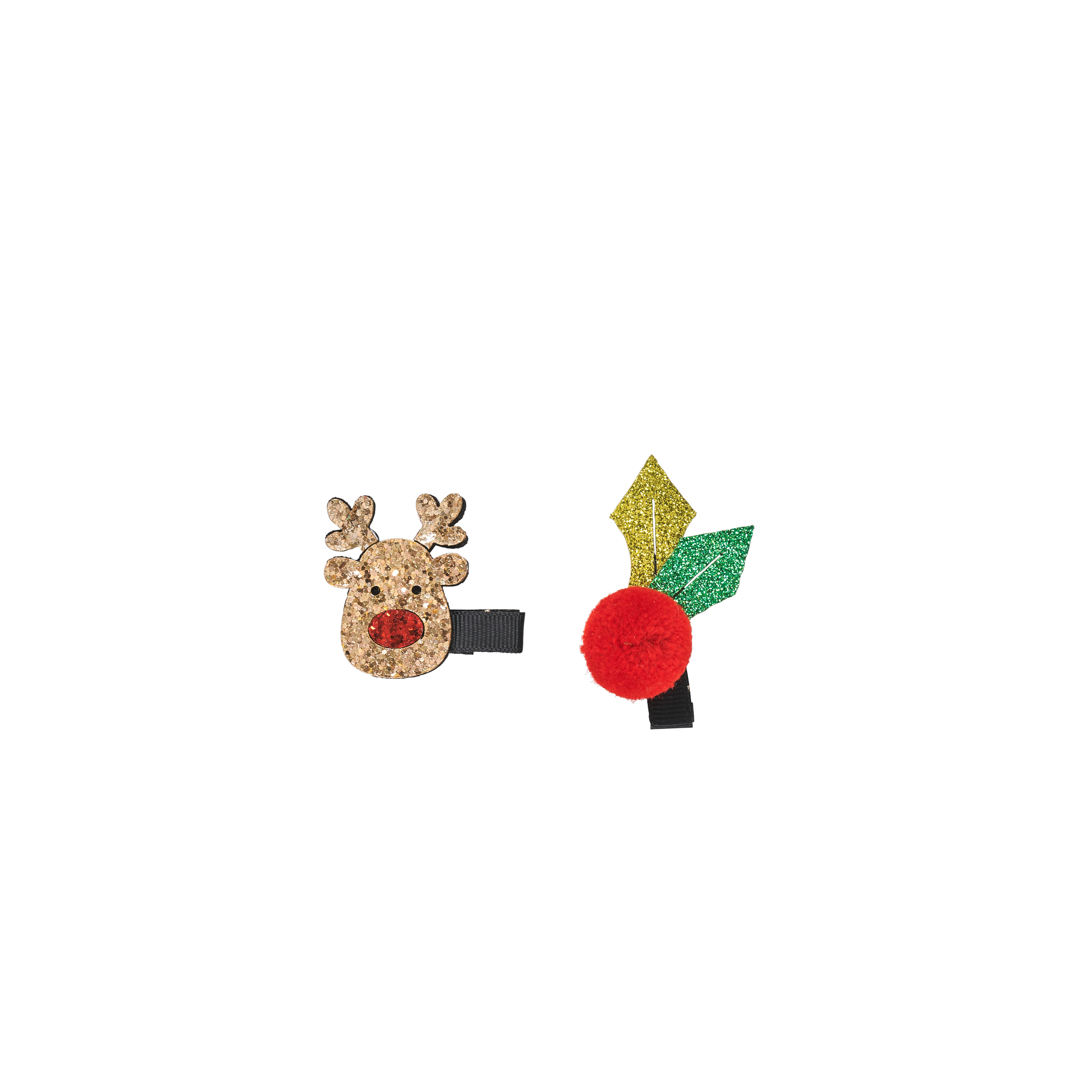 DEER X-MAS Haarspelden set van 2 bruin