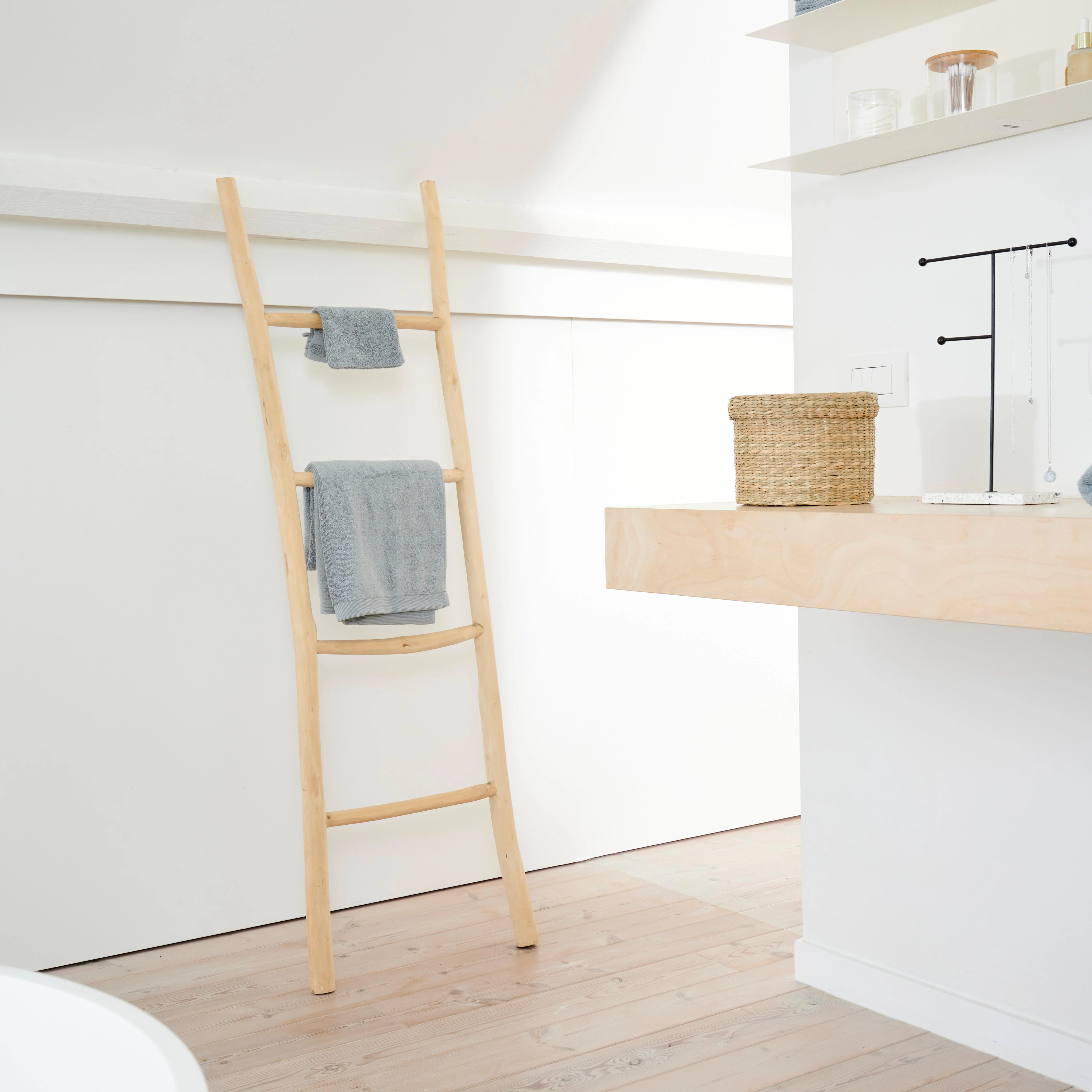 TEAK Ladder naturelH 150 x B 45 x D 4 cm