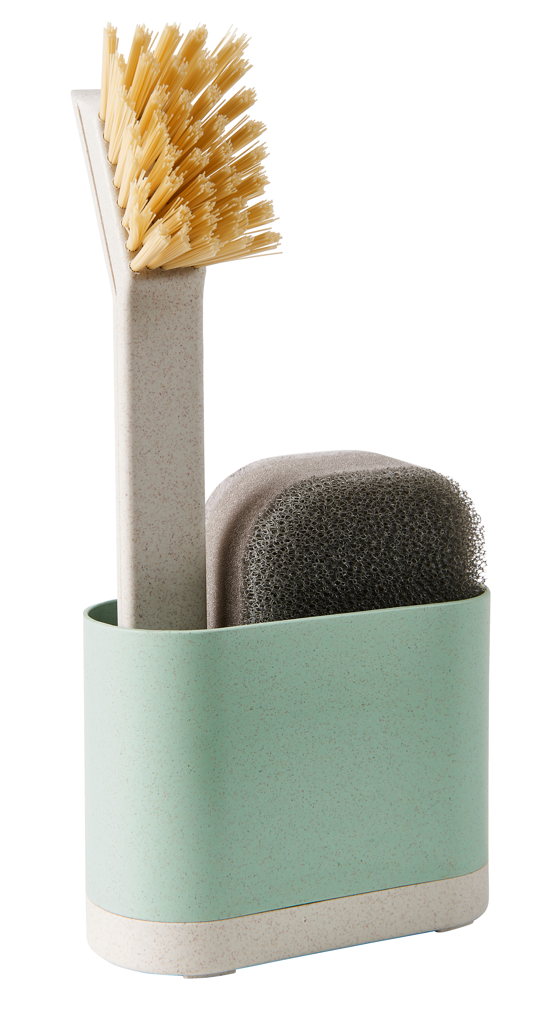 JASMIN Afwasborstel/houder met spons groenH 26 x B 5 x L 12 cm