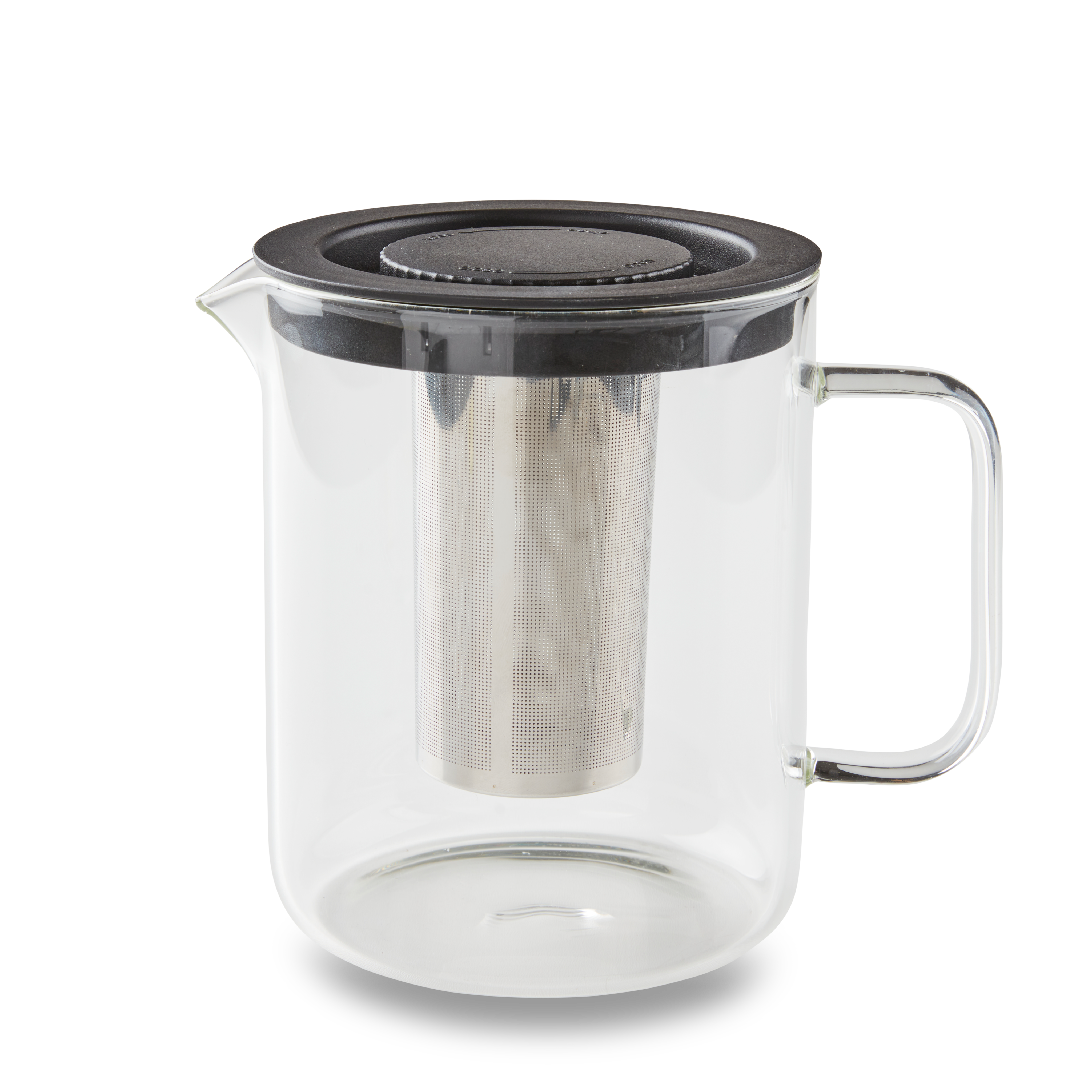 CHAI  Theepot 1,5 l zwart, transparantH 15,5 cm - Ø 12 cm
