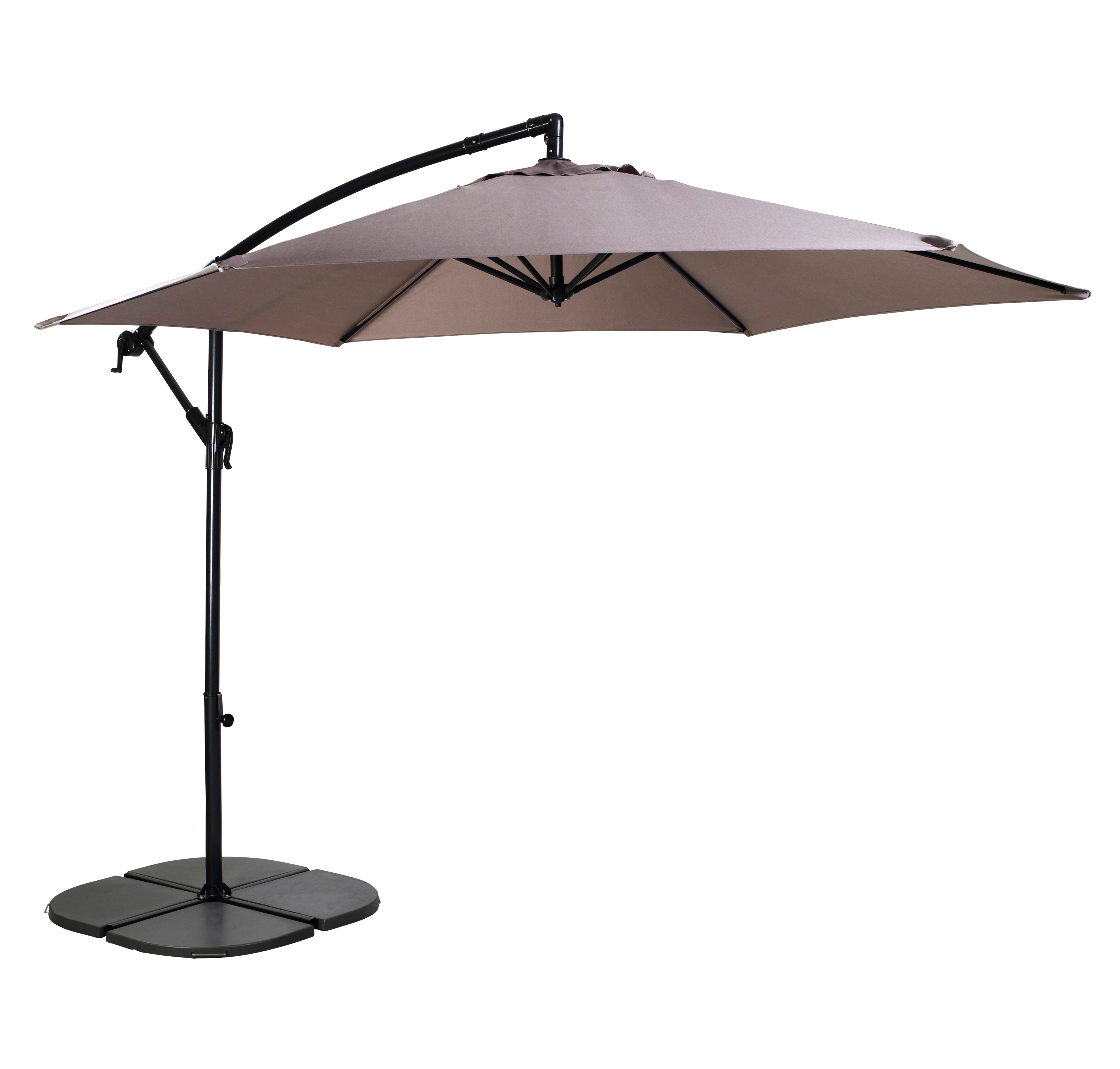 HAWAI Hangparasol zonder parasolvoet taupeH 243 cm - Ø 300 cm - CASA