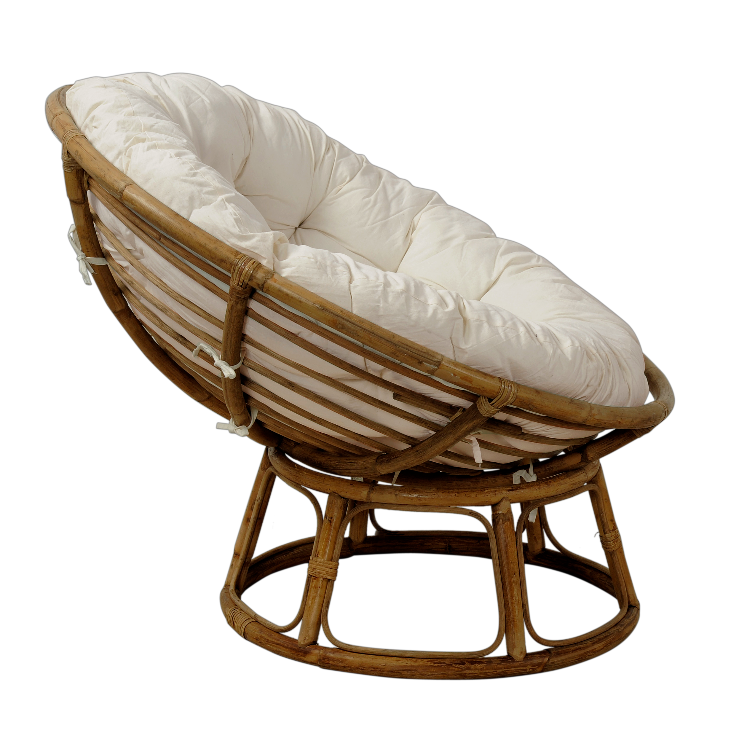 PAPASAN Lounge stoel naturel, gebroken witH 85 x B 102 x D 110 cm - Ø 113 cm