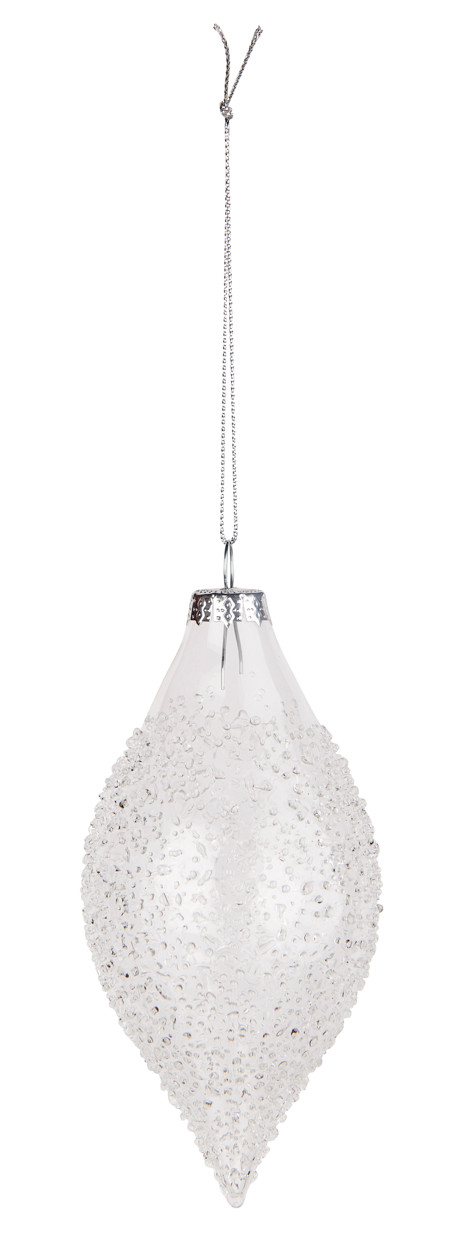 FREEZY Kerstbal transparantH 14 cm - Ø 6,5 cm