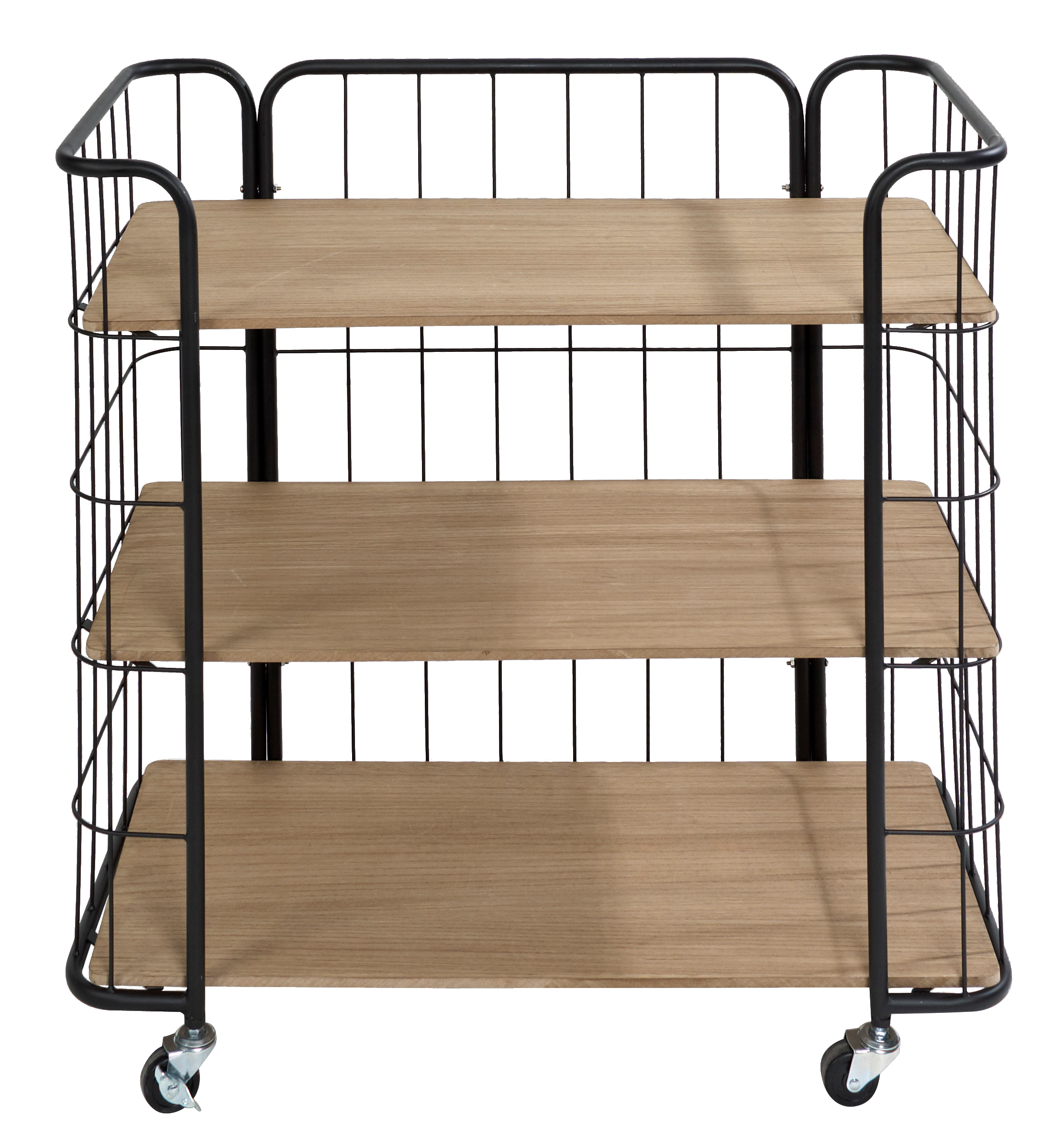 OSLO Trolleyrek 3 leggers zwart, naturelH 82 x L 83 x D 40 cm