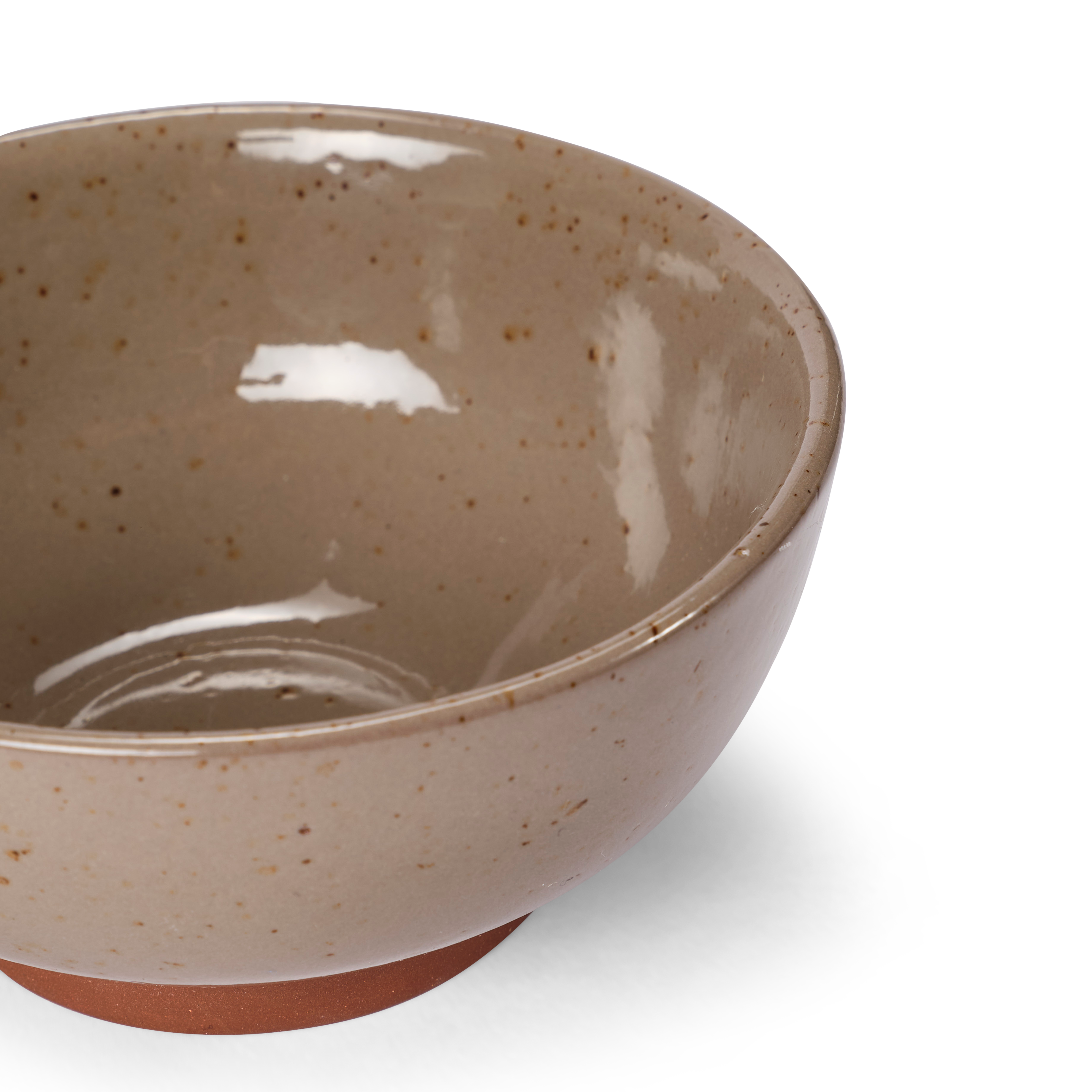 TERRA Bowl taupe - set van 4 H 5,5 cm - Ø 11,8 cm