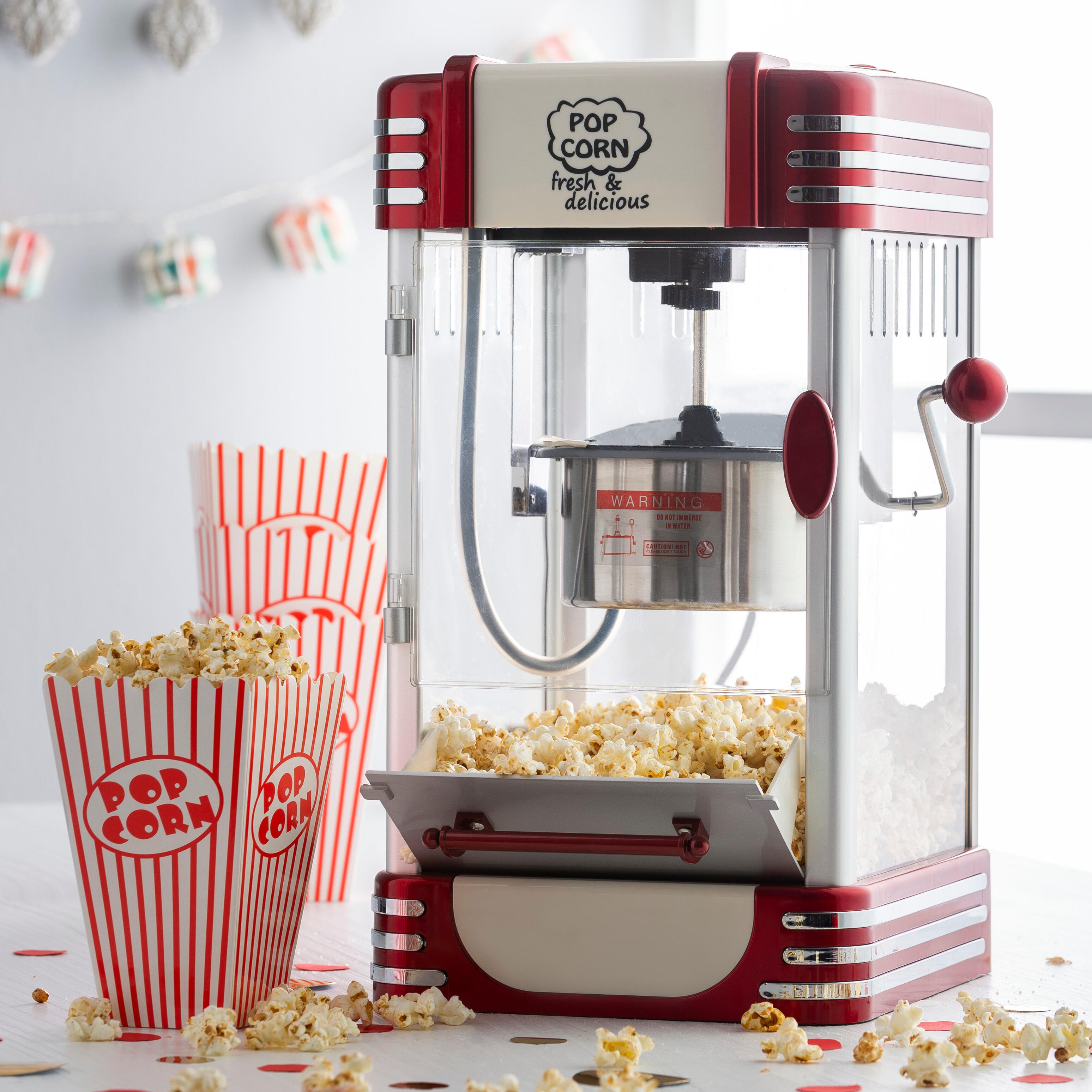 RETRO FUN XL Popcornmachine roodH 45 x B 28 x D 24 cm